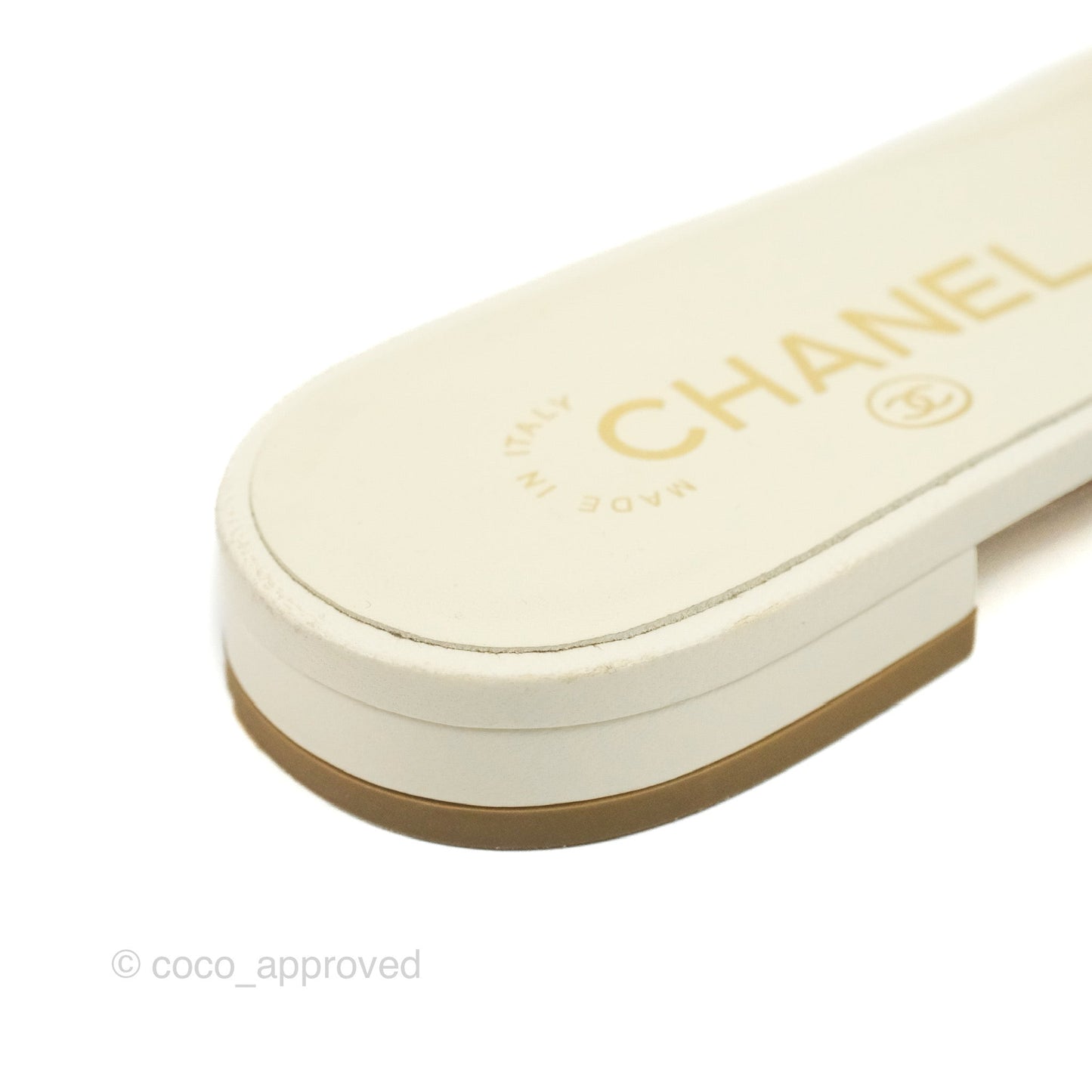 Chanel Ivory Slippers Pearl 37.5C