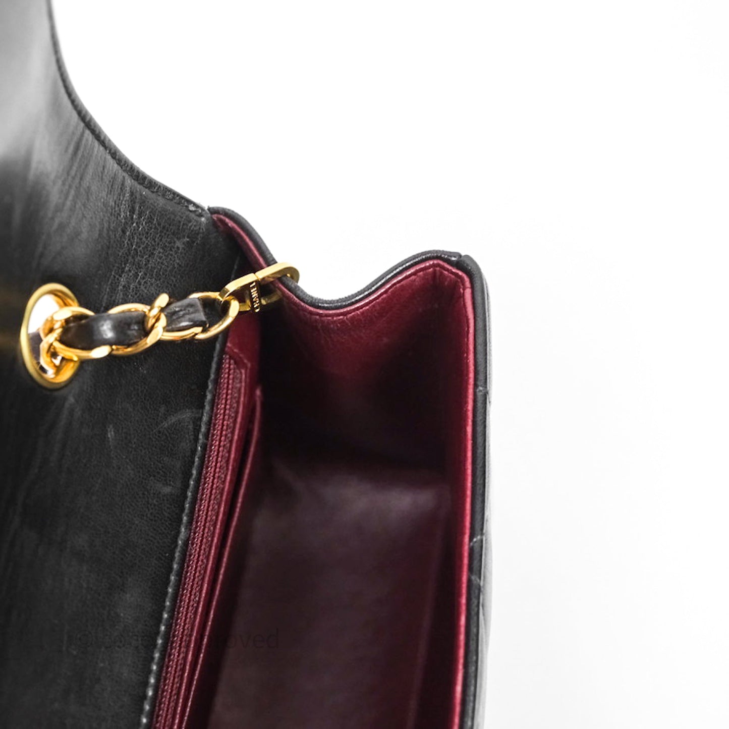 Chanel Vintage Medium Classic Diana Flap Bag Black Lambskin 24K Gold Hardware
