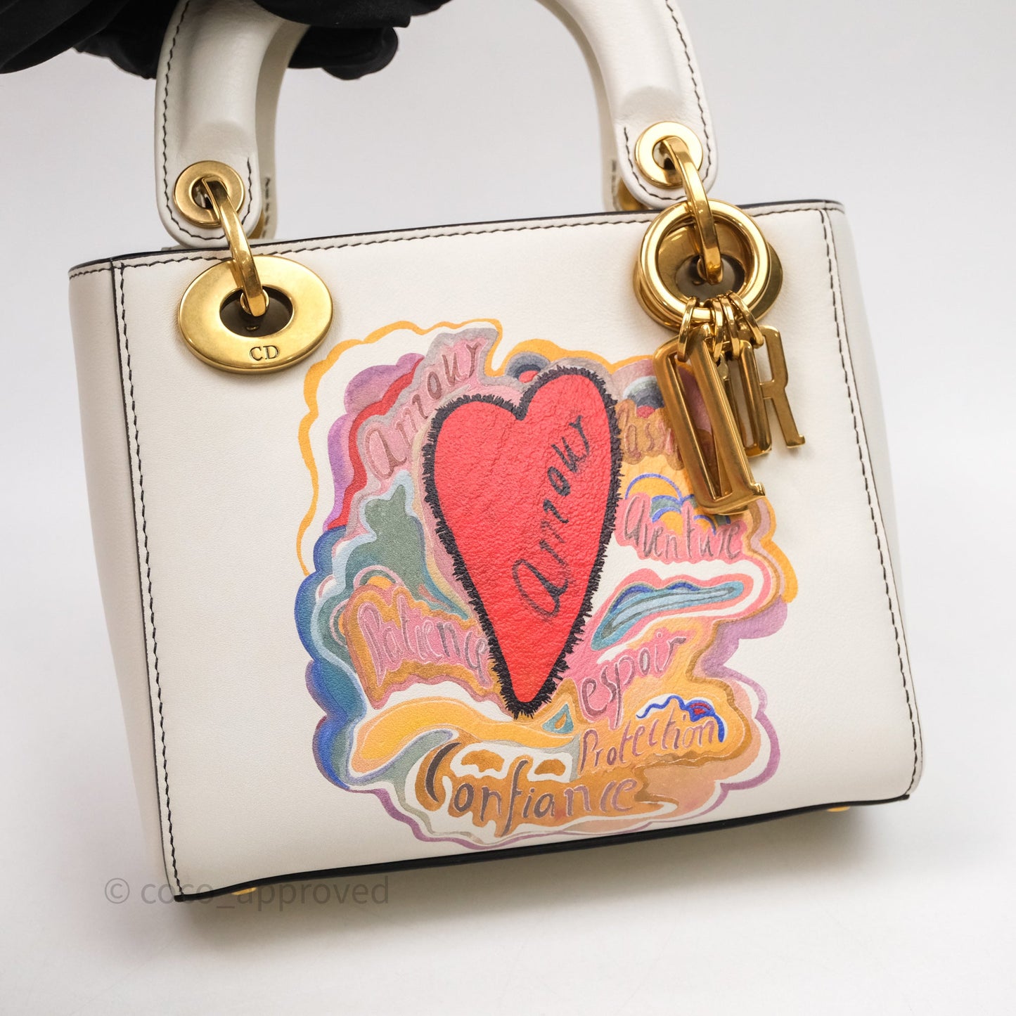 Christian Dior Mini Lady Dior Niki De Saint Phalle Calfskin White