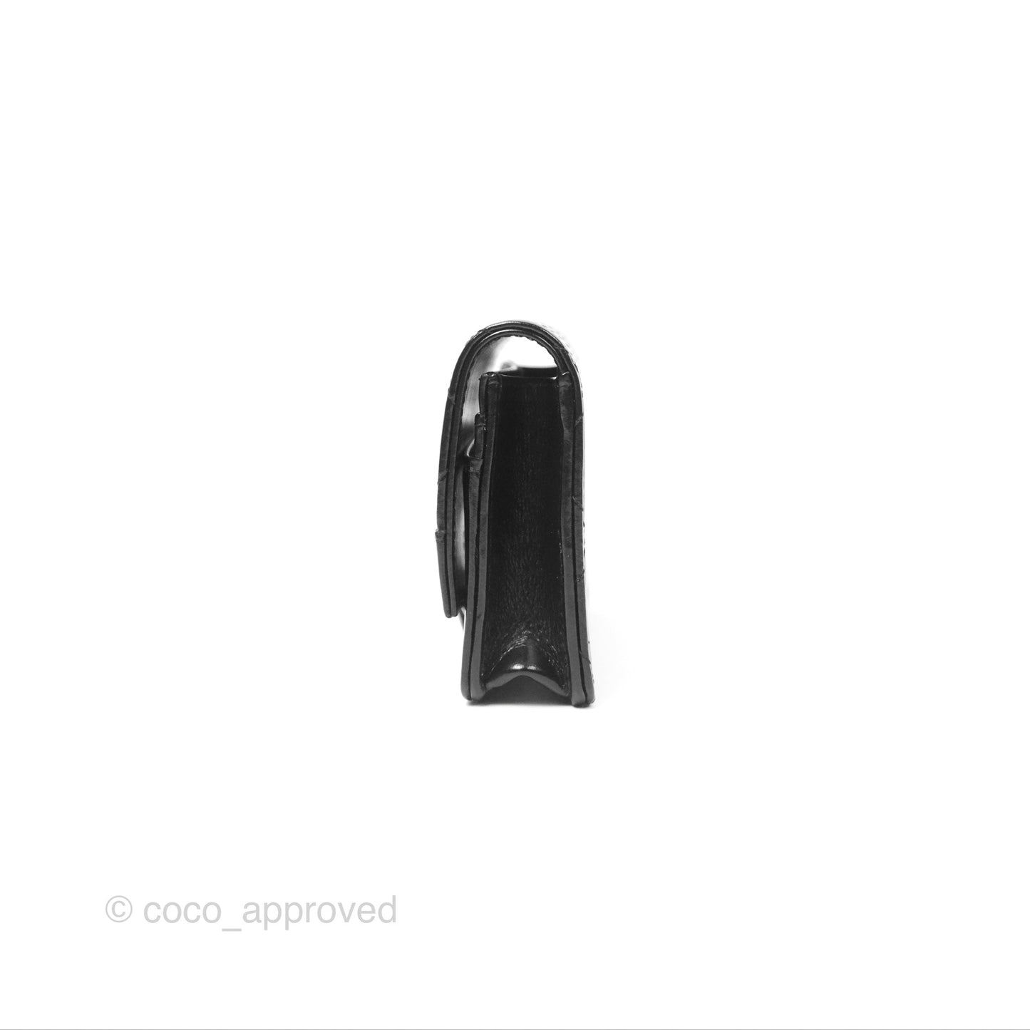 Chanel 31 Card Holder Shiny Black Calfskin Gold Hardware 24C