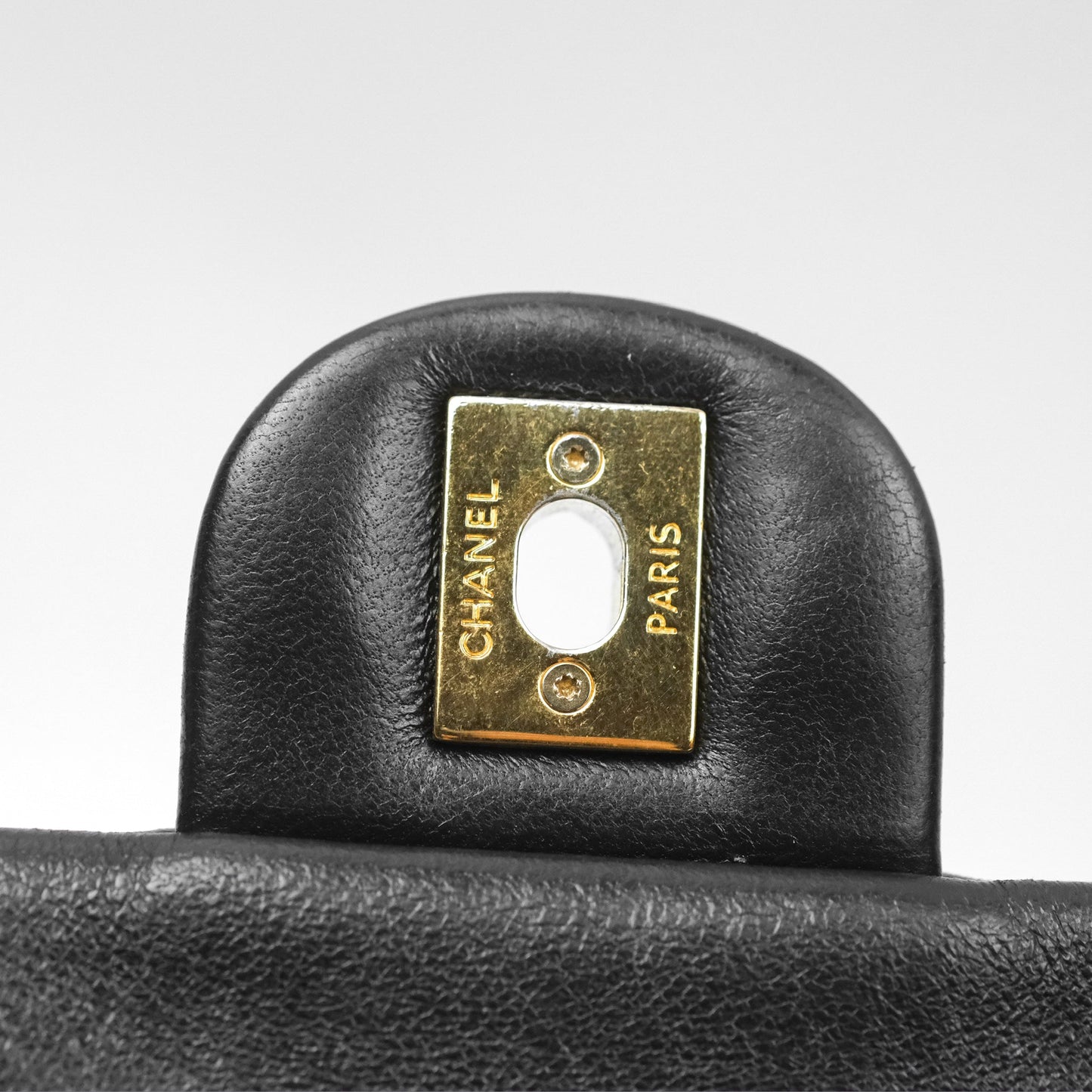 Chanel Chain Handle Flap Bag Black Goatskin Gold Hardware