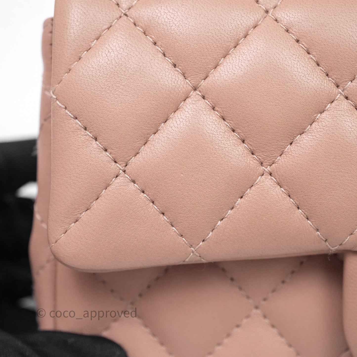 Chanel Mini Rectangular Quilted Beige Lambskin Gold Hardware