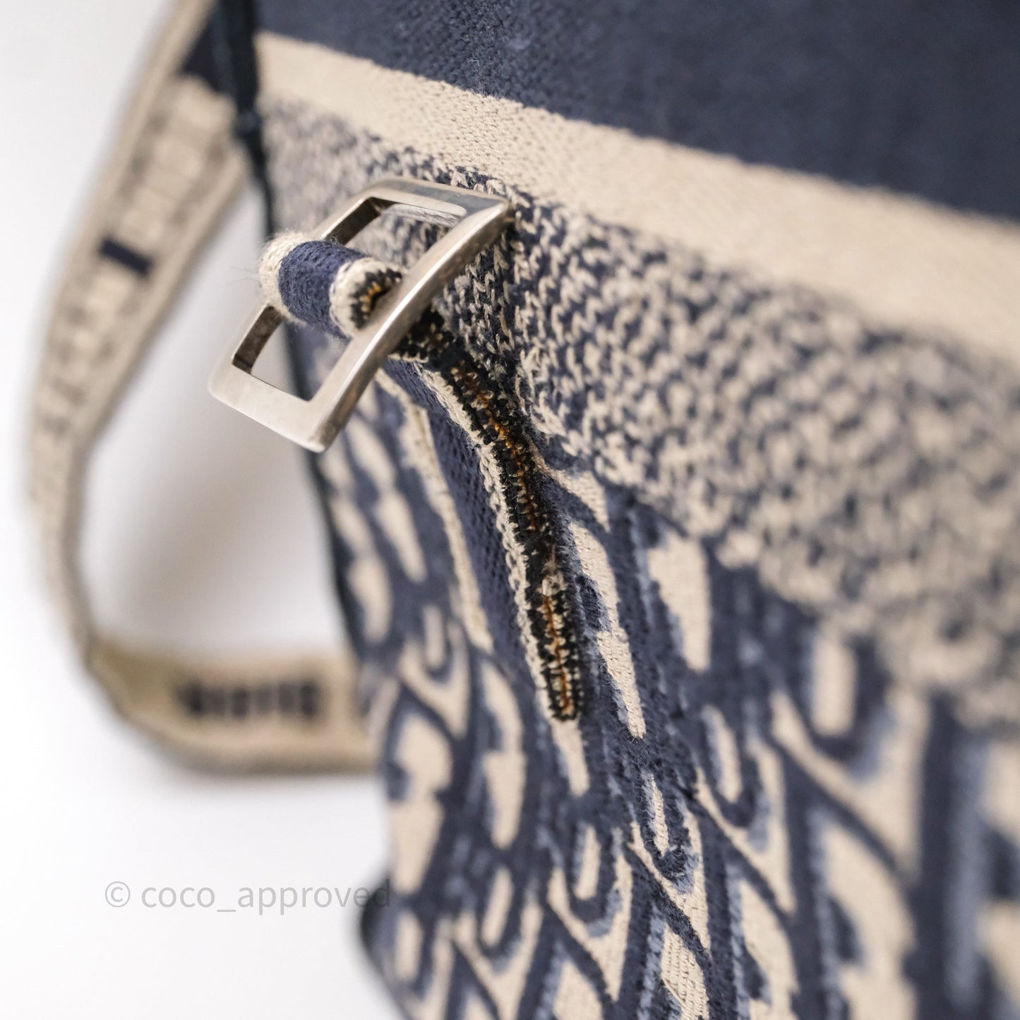 Christian Dior Medium DiorCamp Messenger Bag Oblique Embroidery Blue