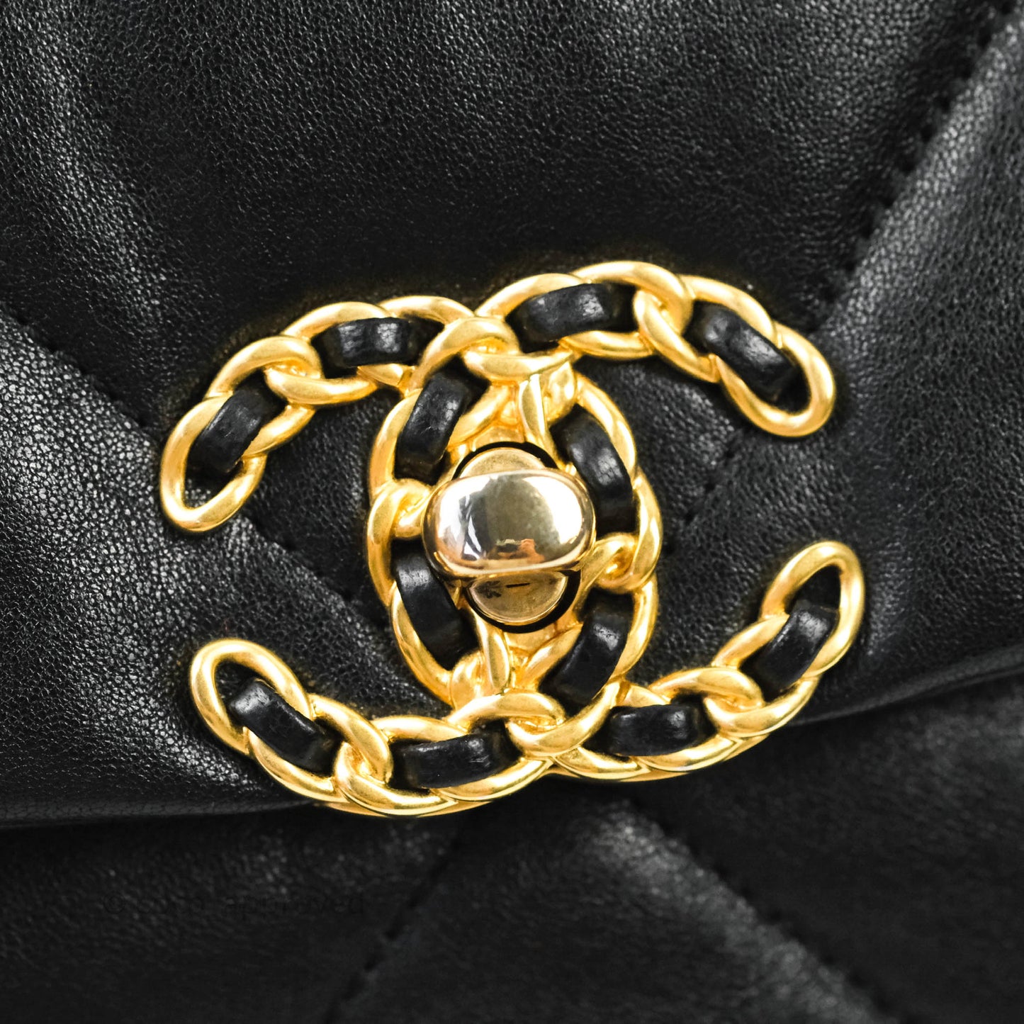 Chanel 19 Small Black Goatskin Mixed Hardware
