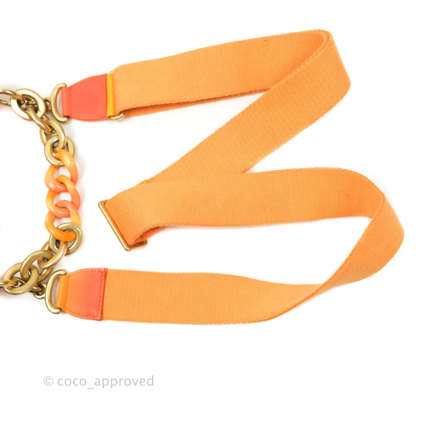 Chanel Quilted Sunset On The Sea Orange Flap Bag Caviar Aged Gold Hardware