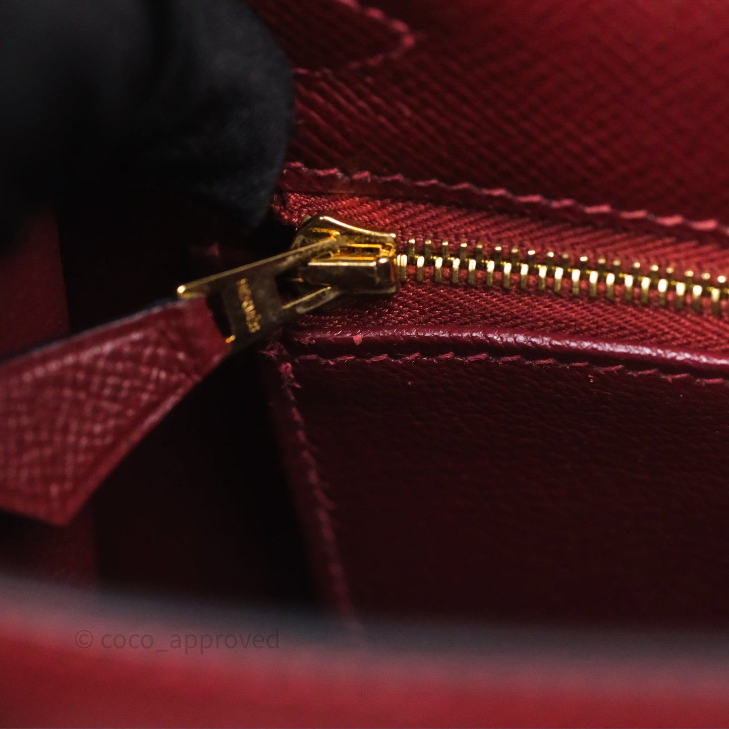 Hermès Sellier Kelly 25 Rouge H Epsom Gold Hardware