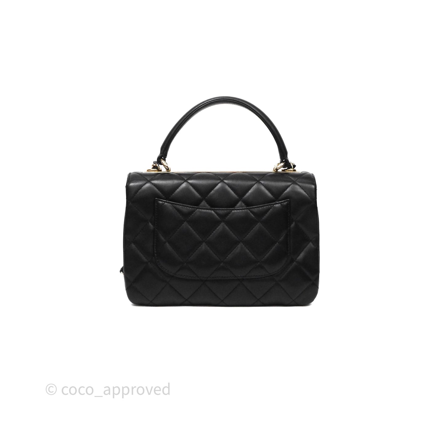 Chanel Small Trendy CC Black Lambskin Gold Hardware