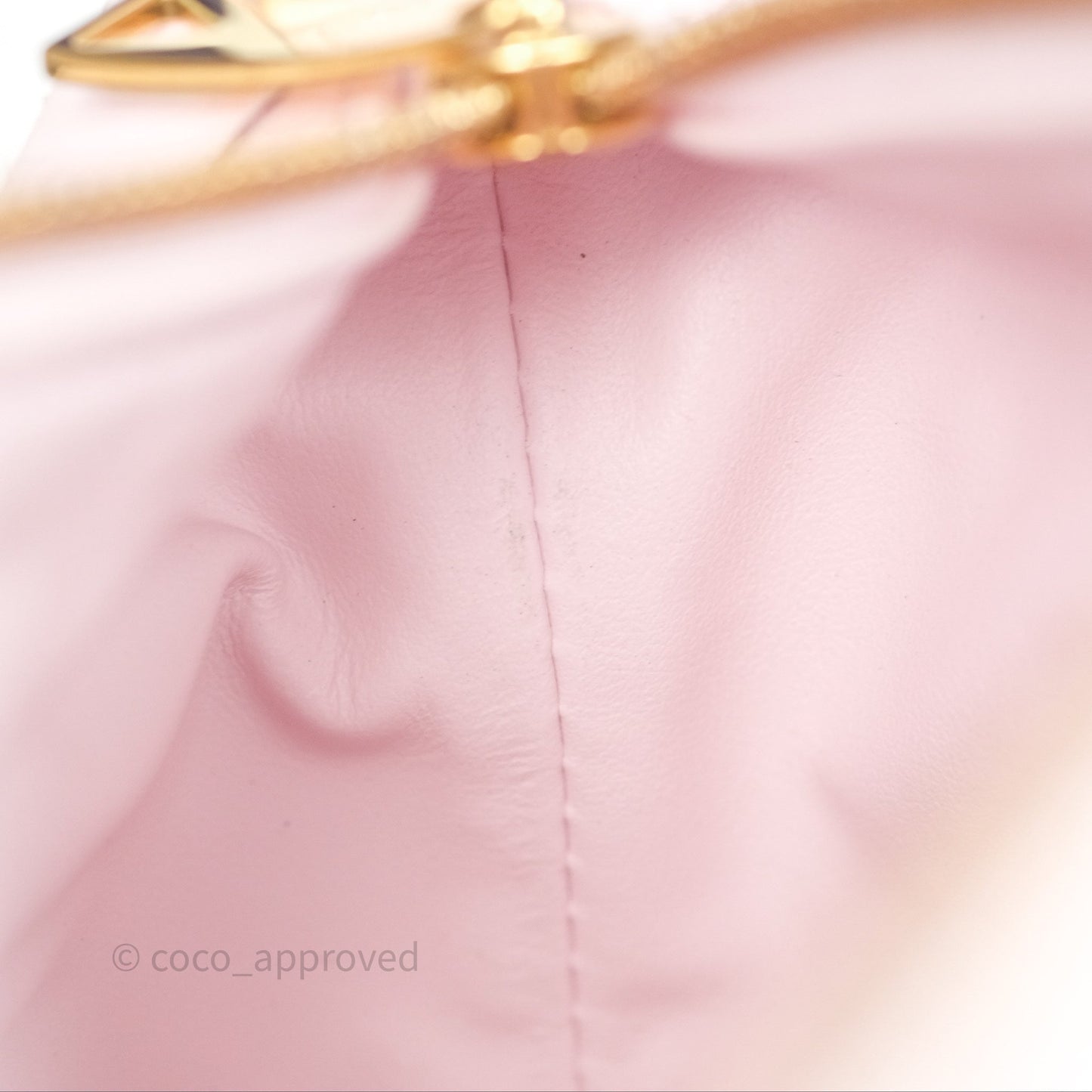 Bottega Veneta Wallace Pink Intrecciato Gold Hardware