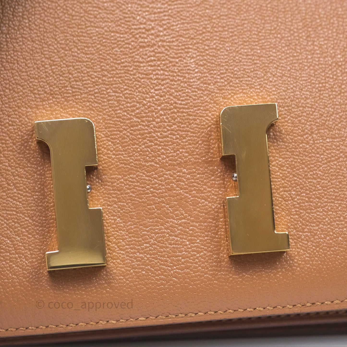 Hermès Constance Mini Quebracho Chevre Gold Hardware
