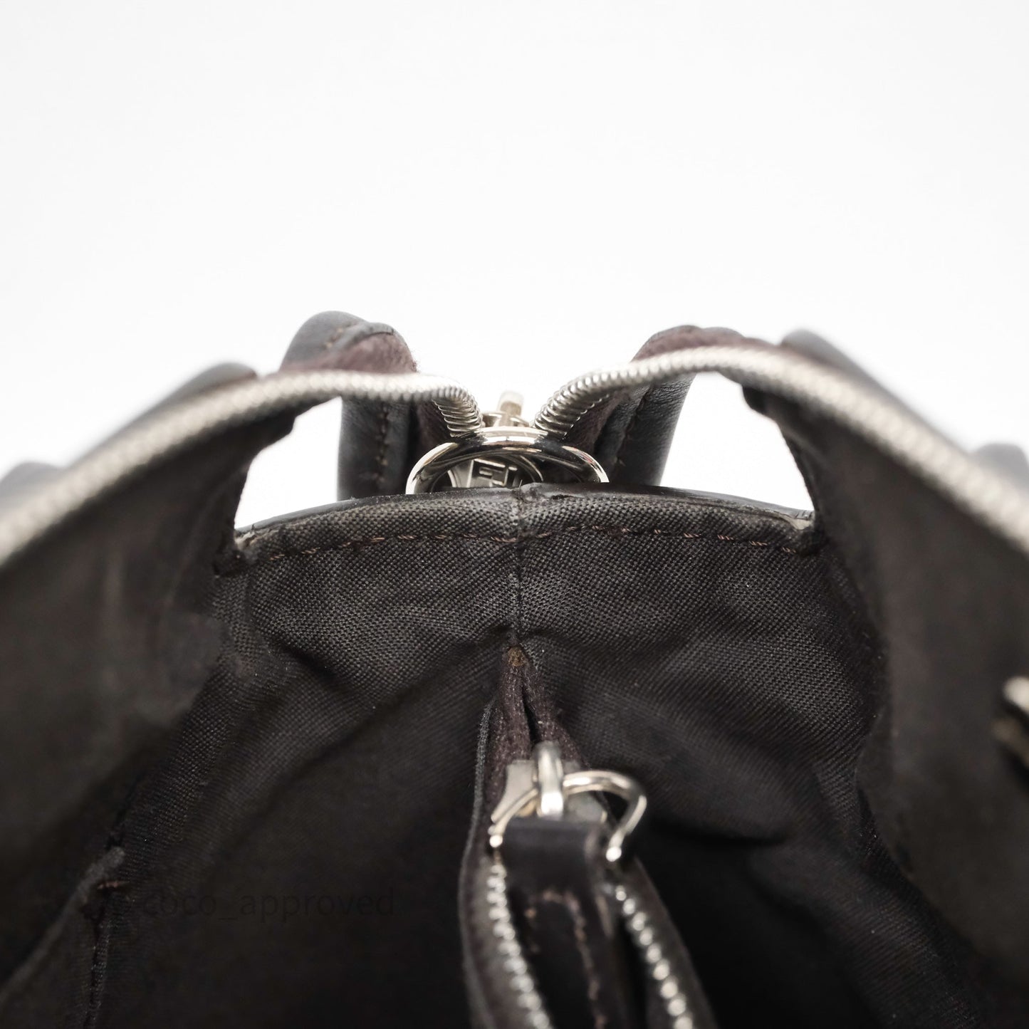 Fendi By The Way Medium Leather Satchel Dark Grey Bag