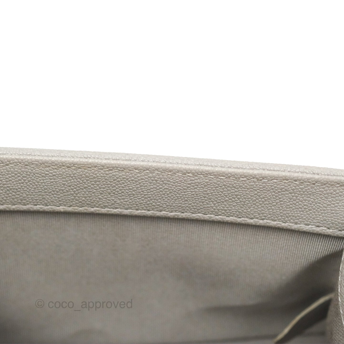 Chanel Small Boy Grey Caviar Silver Hardware