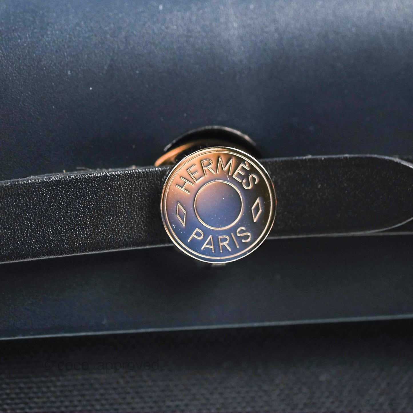 Hermès Herbag Zip 31 Black/Navy Canvas Palladium Hardware
