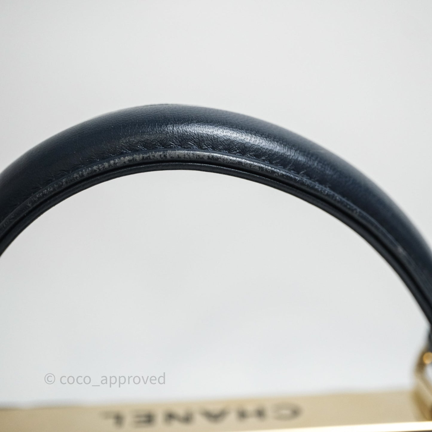 Chanel Small Trendy CC Navy Lambskin Gold Hardware