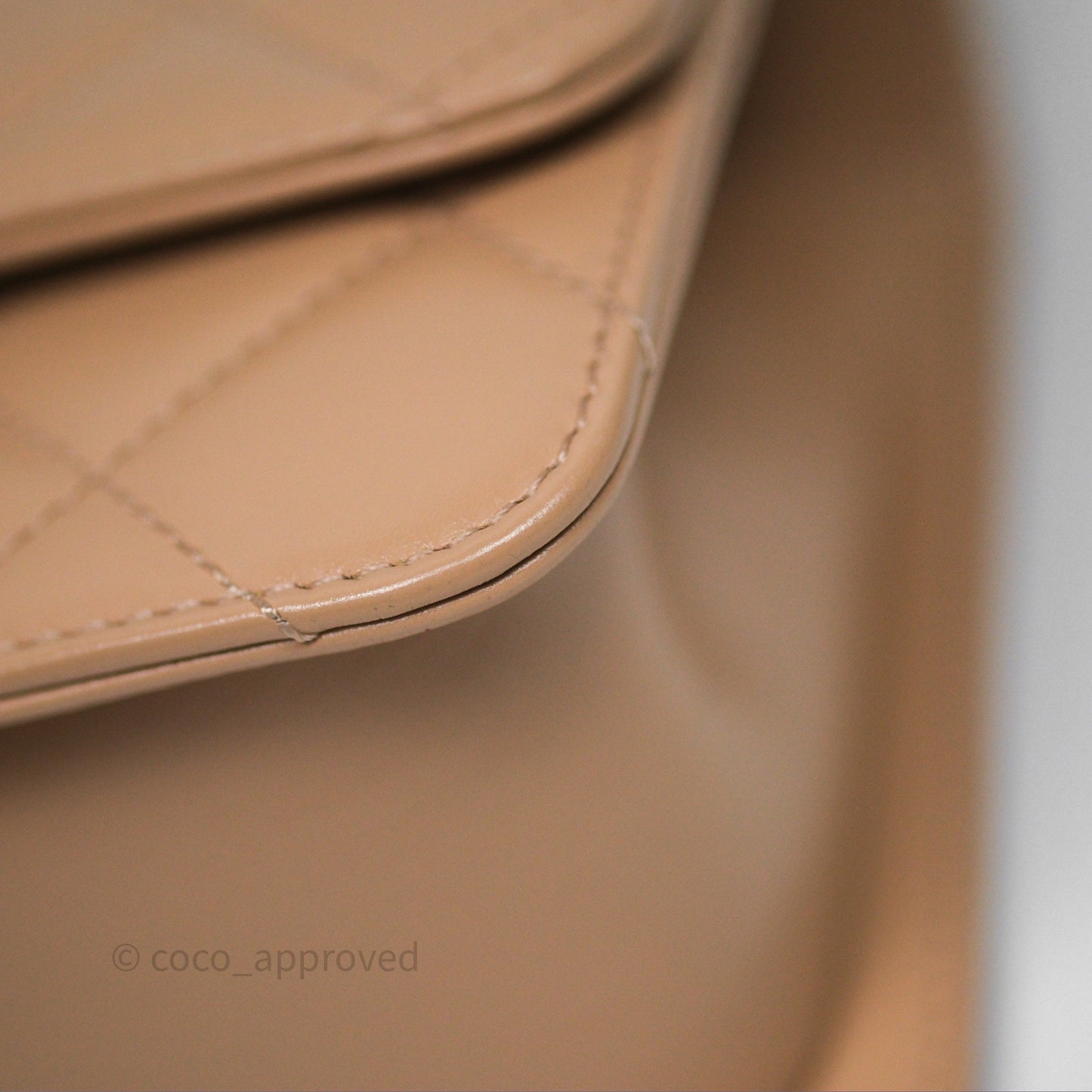Chanel Quilted Mini Perfect Fit Adjustable Beige Calfskin Gold Hardware