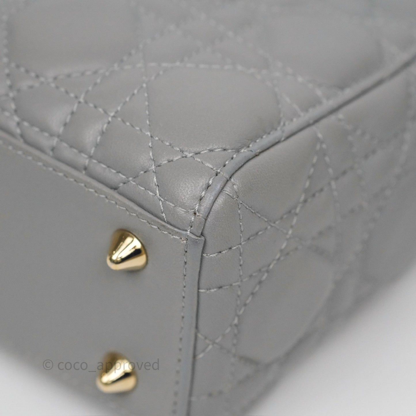 Dior Lady Dior My ABCDior Grey Lambskin Cannage