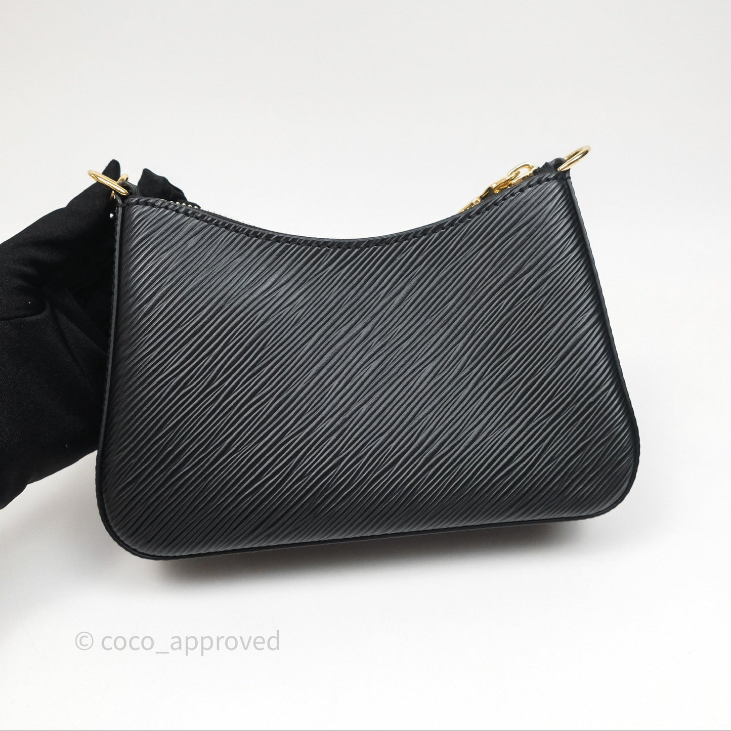 Louis Vuitton TM Epi Marellini Bag Monogram Black Gold Hardware