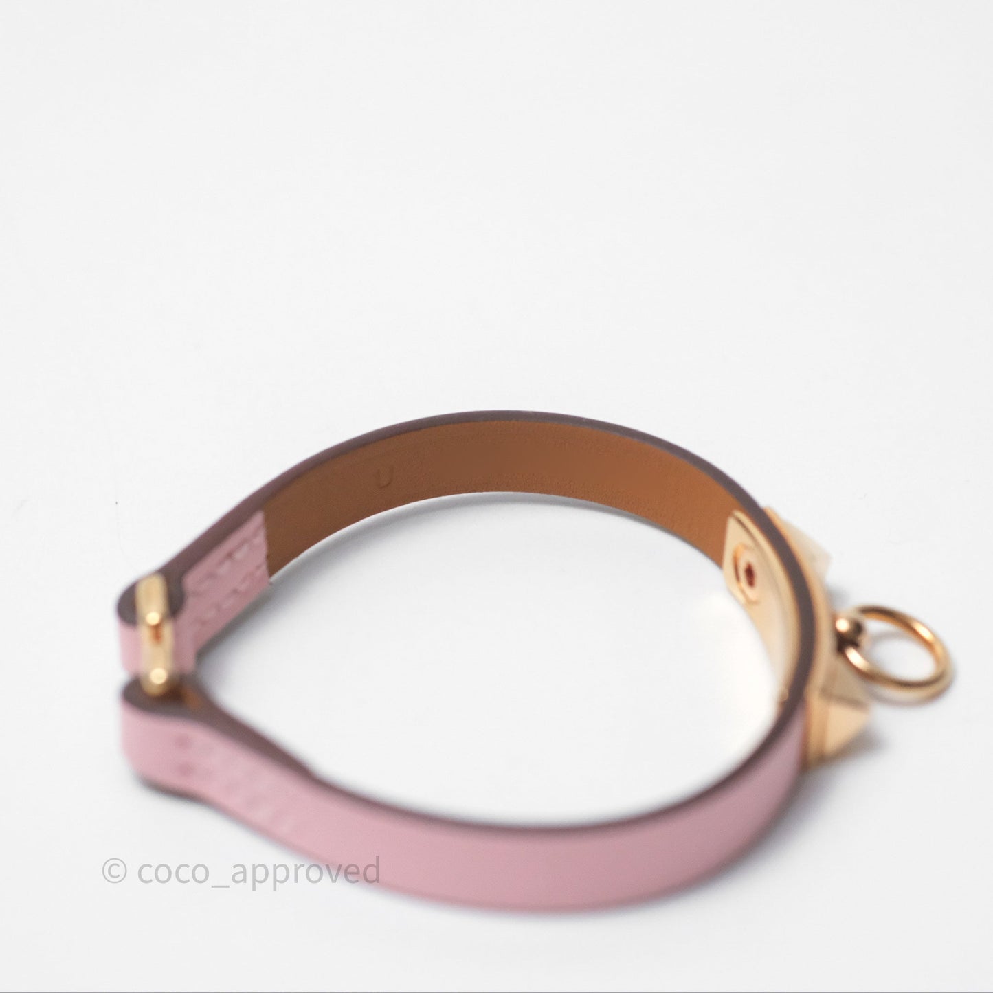 Hermès Rivale Mini Bracelet Rose Sakura 3Q Swift Rose Gold Hardware