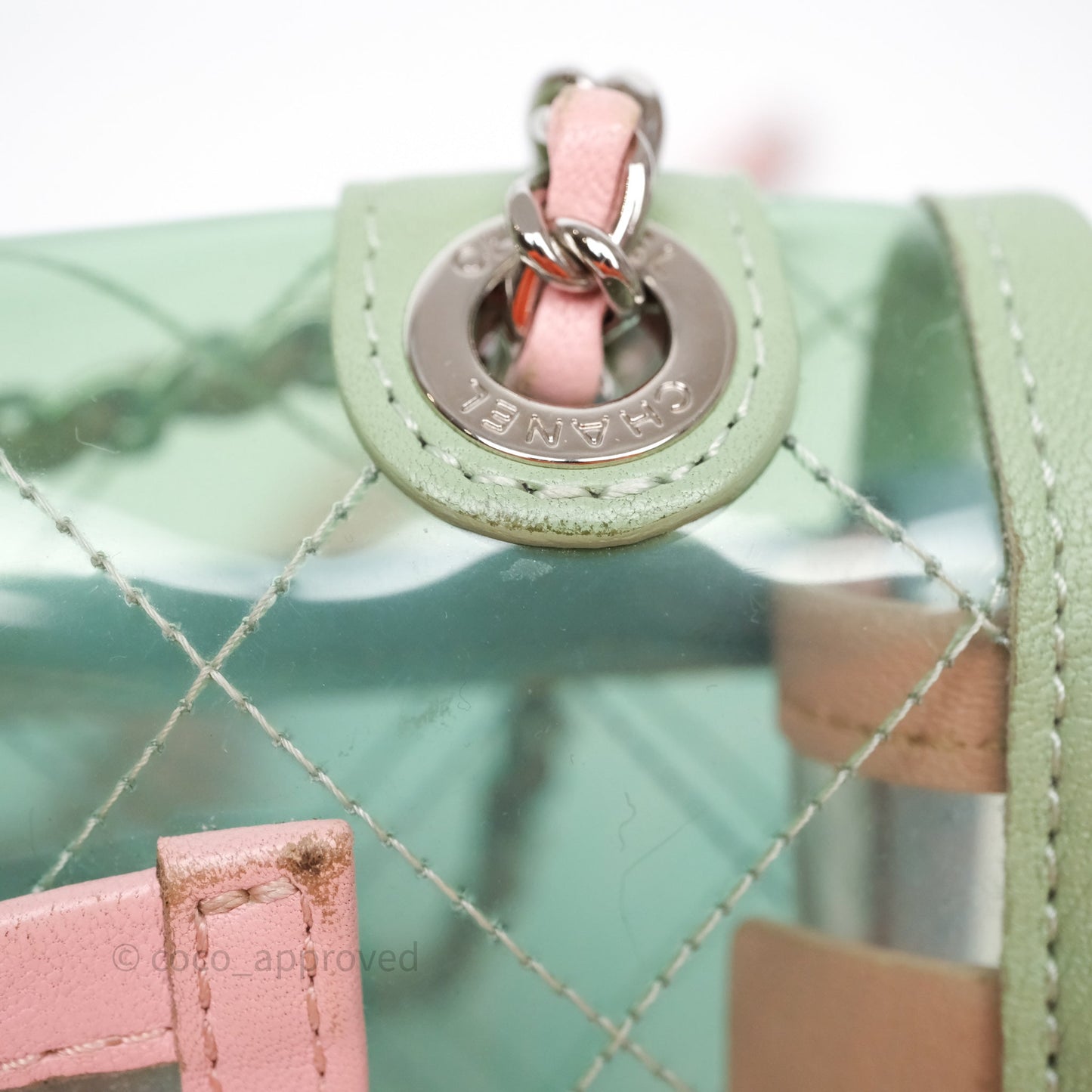 Chanel Coco Splash PVC Mini Flap Bag Blue/Green/Pink Silver Hardware