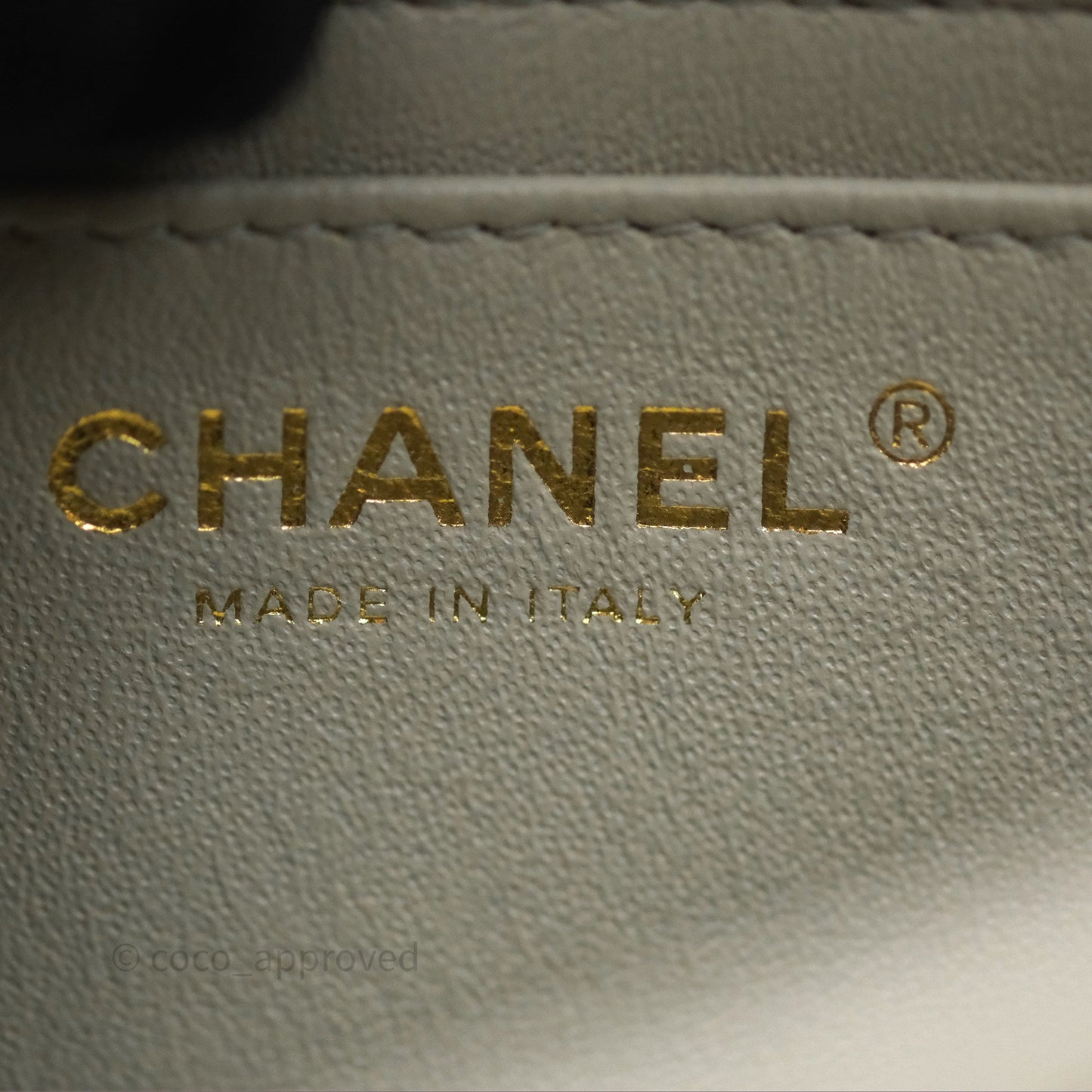 Chanel Mini Rectangular Quilted Sage Lambskin Gold Hardware