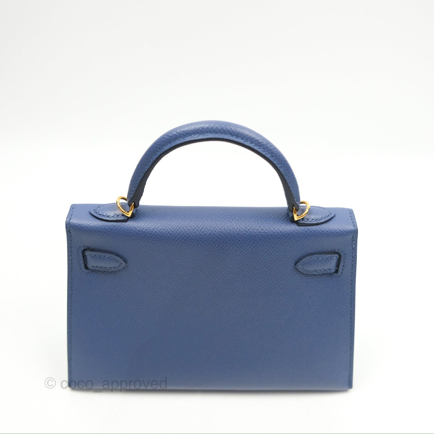 Hermès Mini Kelly II Bleu Brighton Epsom Gold Hardware