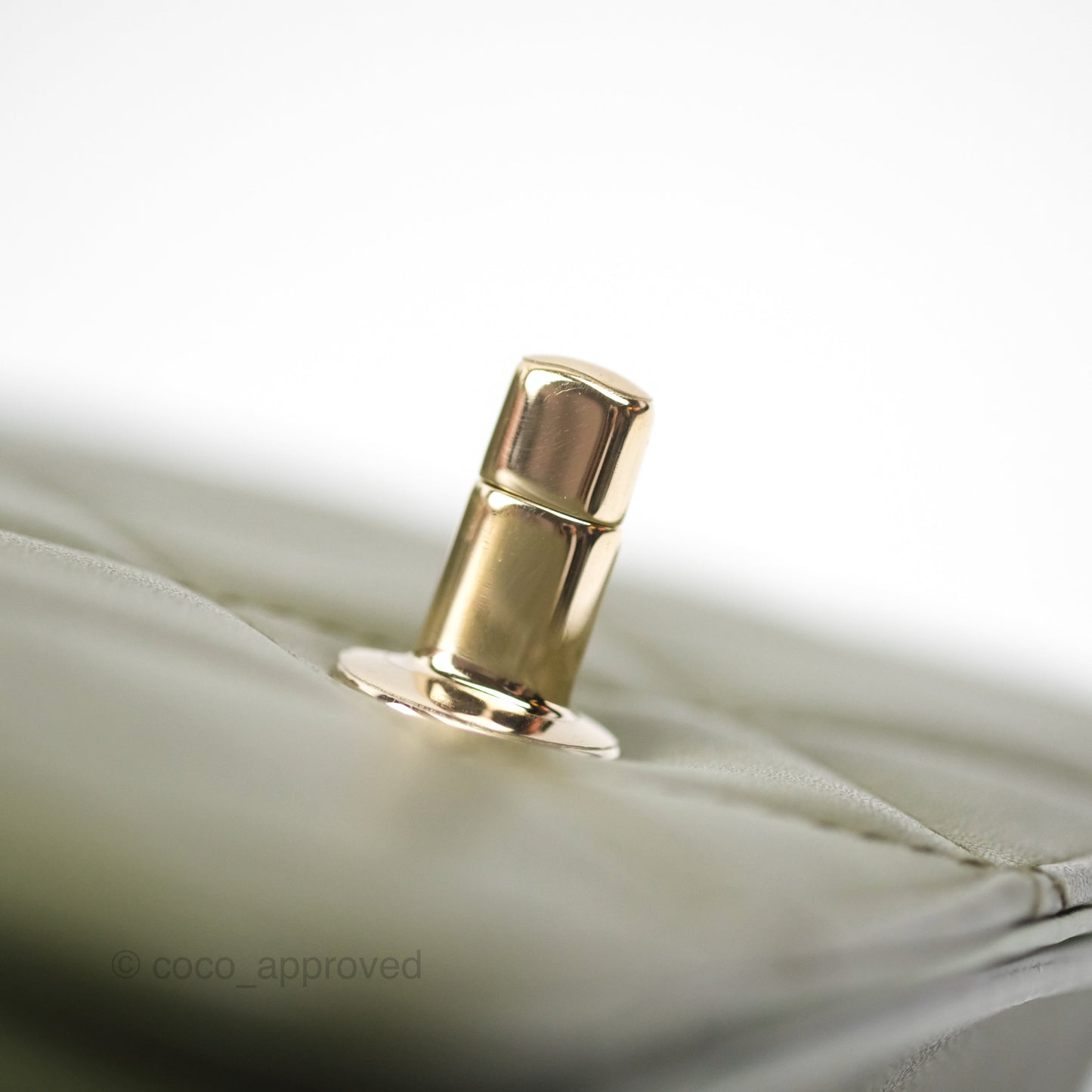 Chanel Small Coco Lady Quilted Flap Bag With Top Handle Olive Green Calfskin Gold Hardware