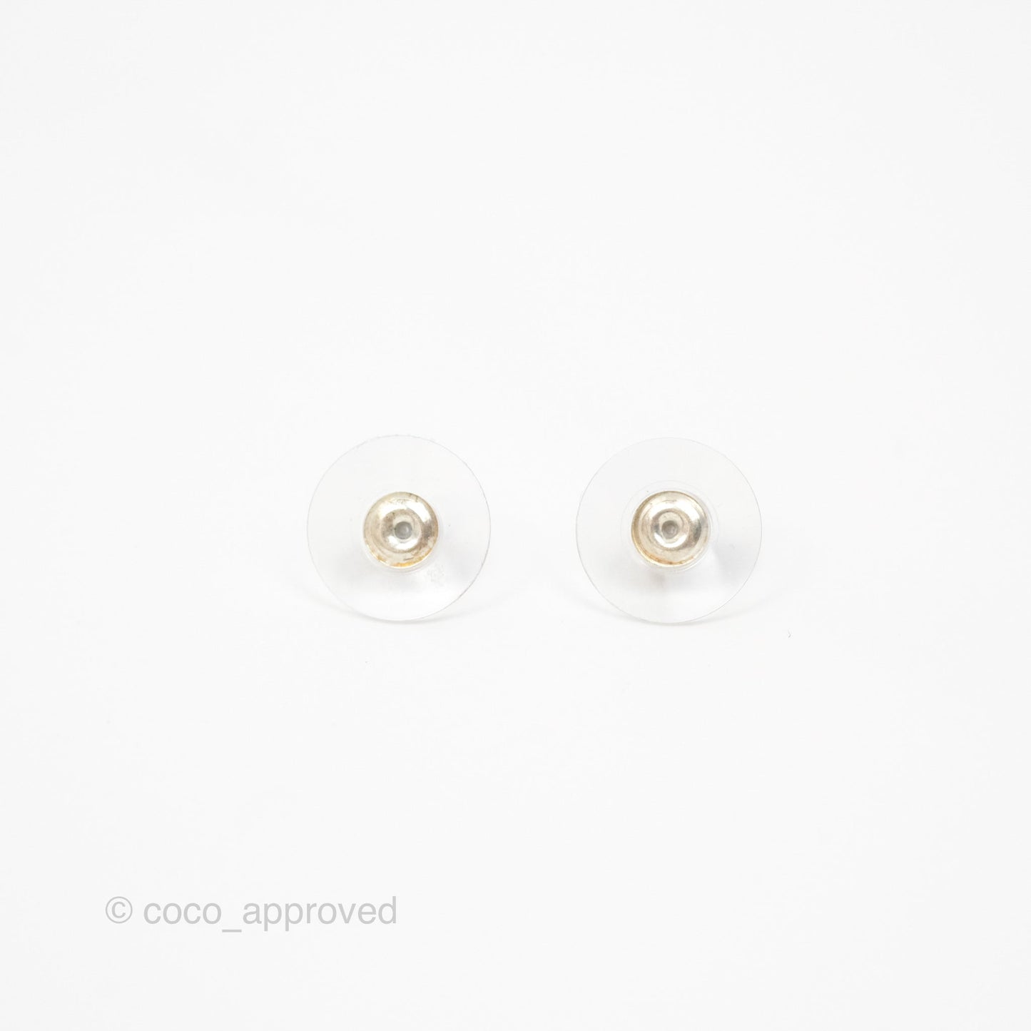 Chanel Crystal CC Flap Bag Drop Earrings Silver Tone 23K