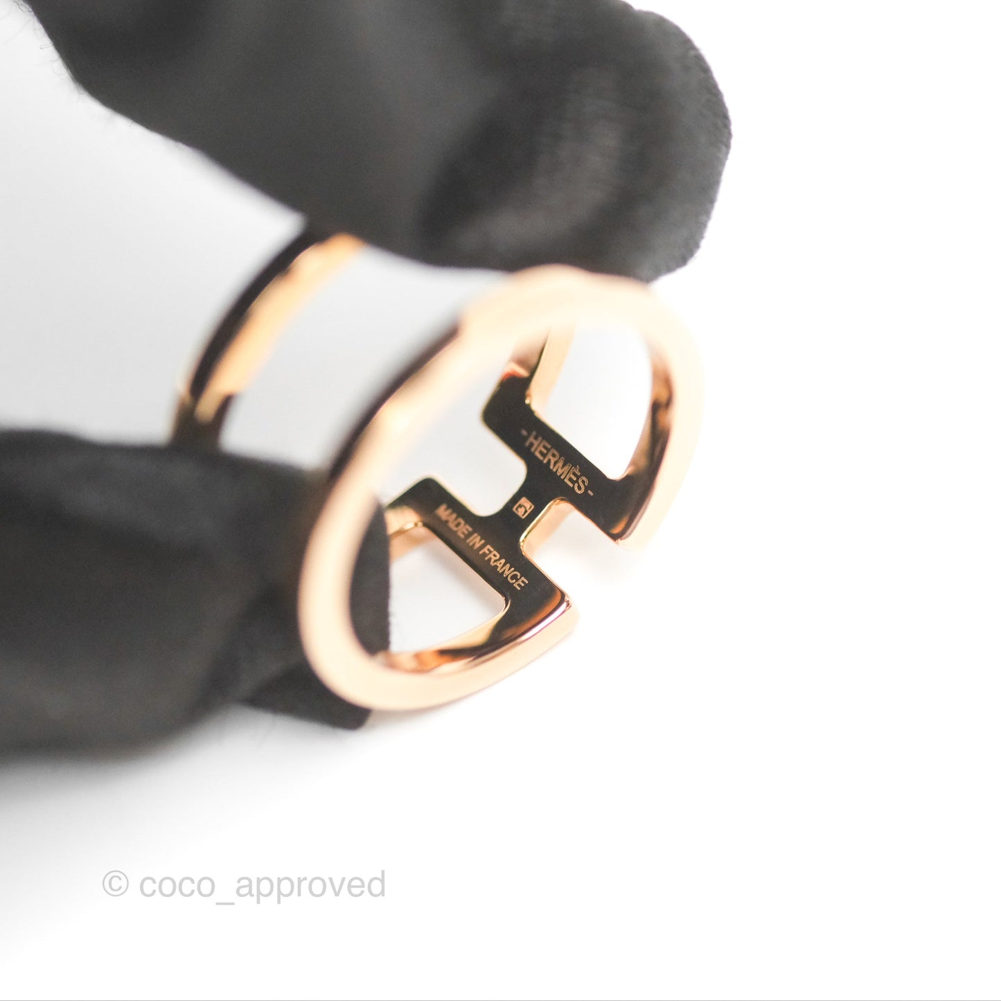 Hermes H en Rond Scarf Ring Rose Gold