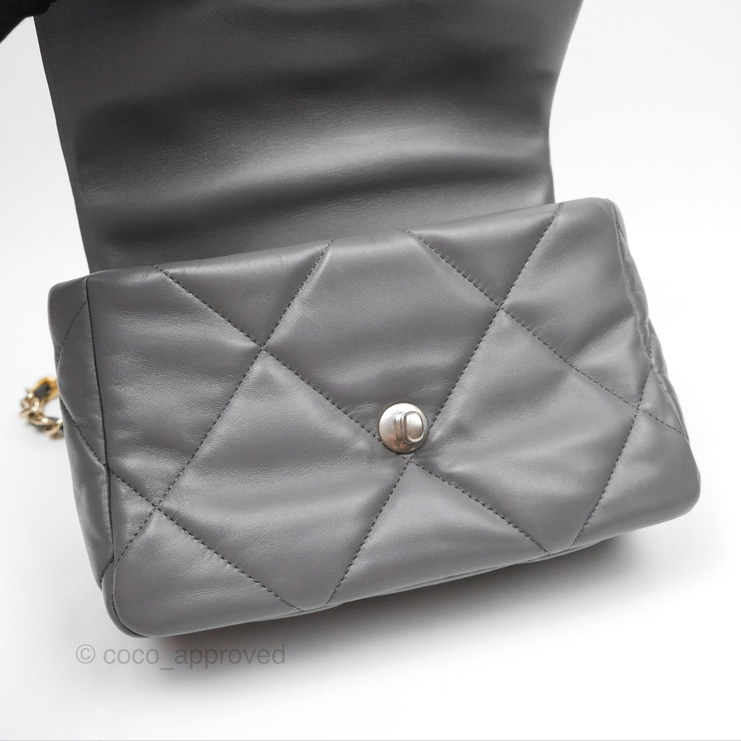 Chanel 19 Small Dark Grey Mixed Hardware