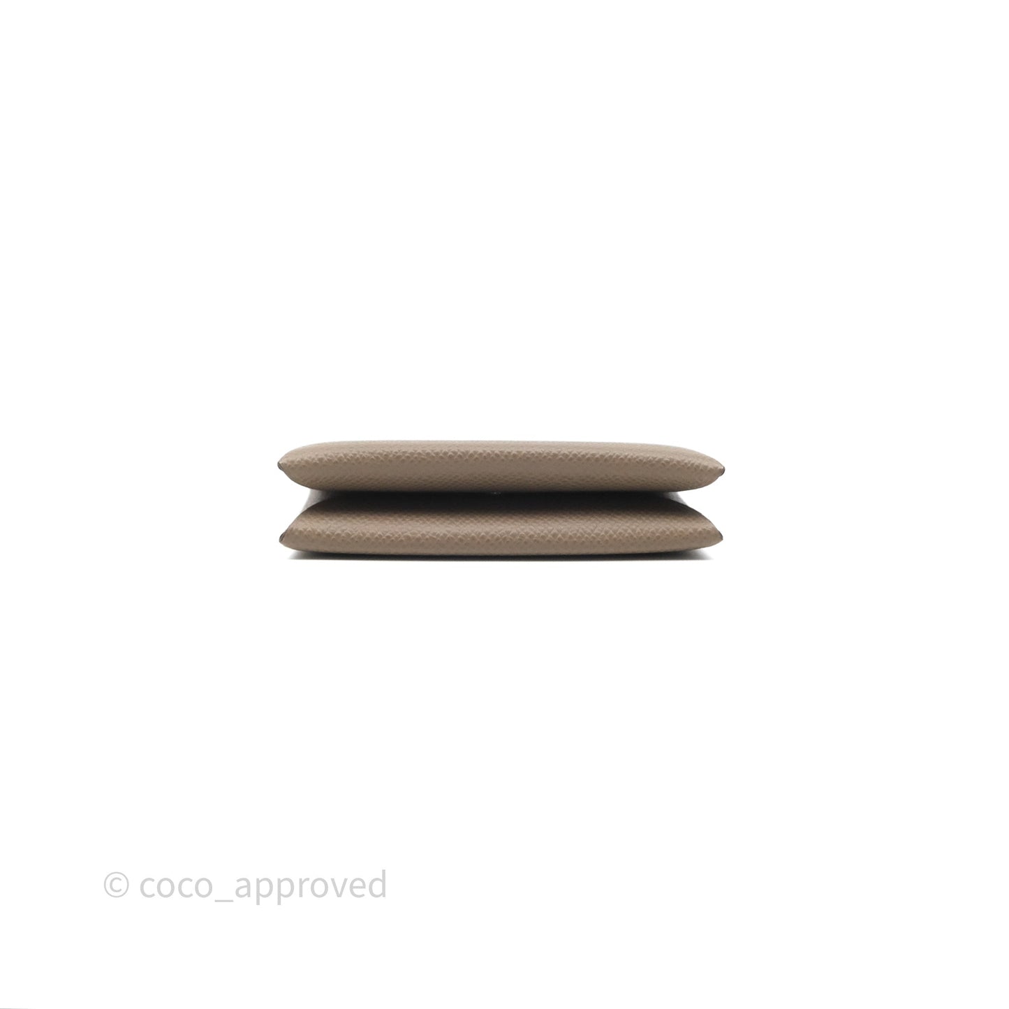 Hermès Calvi Card Holder Etoupe 18 Epsom