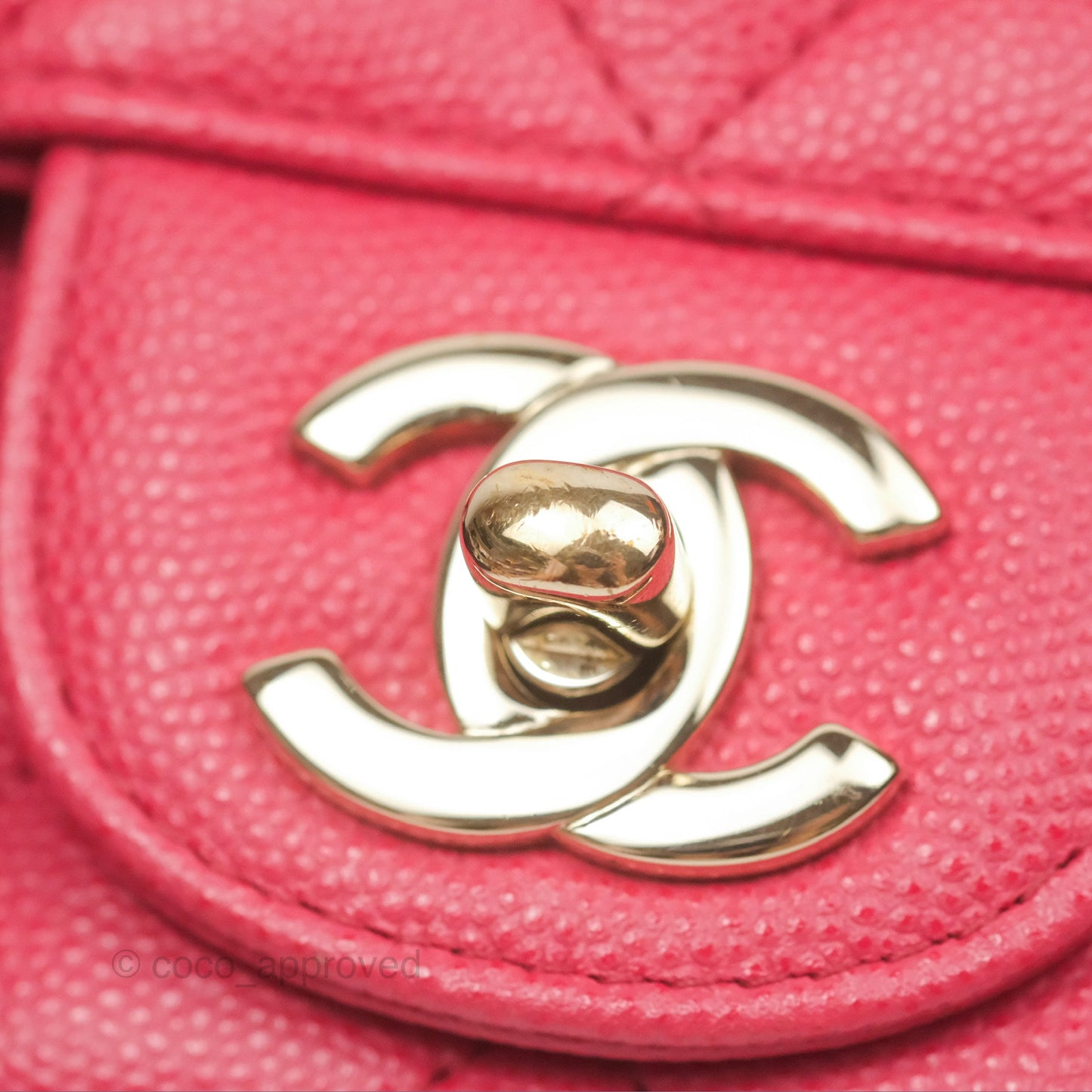 Chanel Mini Square Pink Caviar Gold Hardware 17C