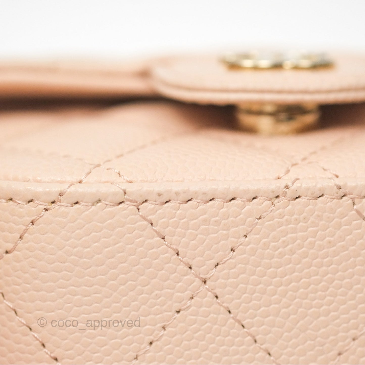 Chanel Mini Clutch With Chain Light Pink Caviar Gold Hardware