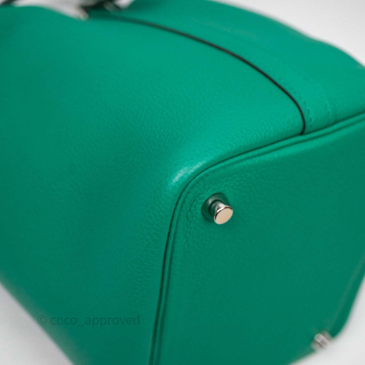 Hermes Picotin 18 Vert Jade O6 Clemence Palladium Hardware