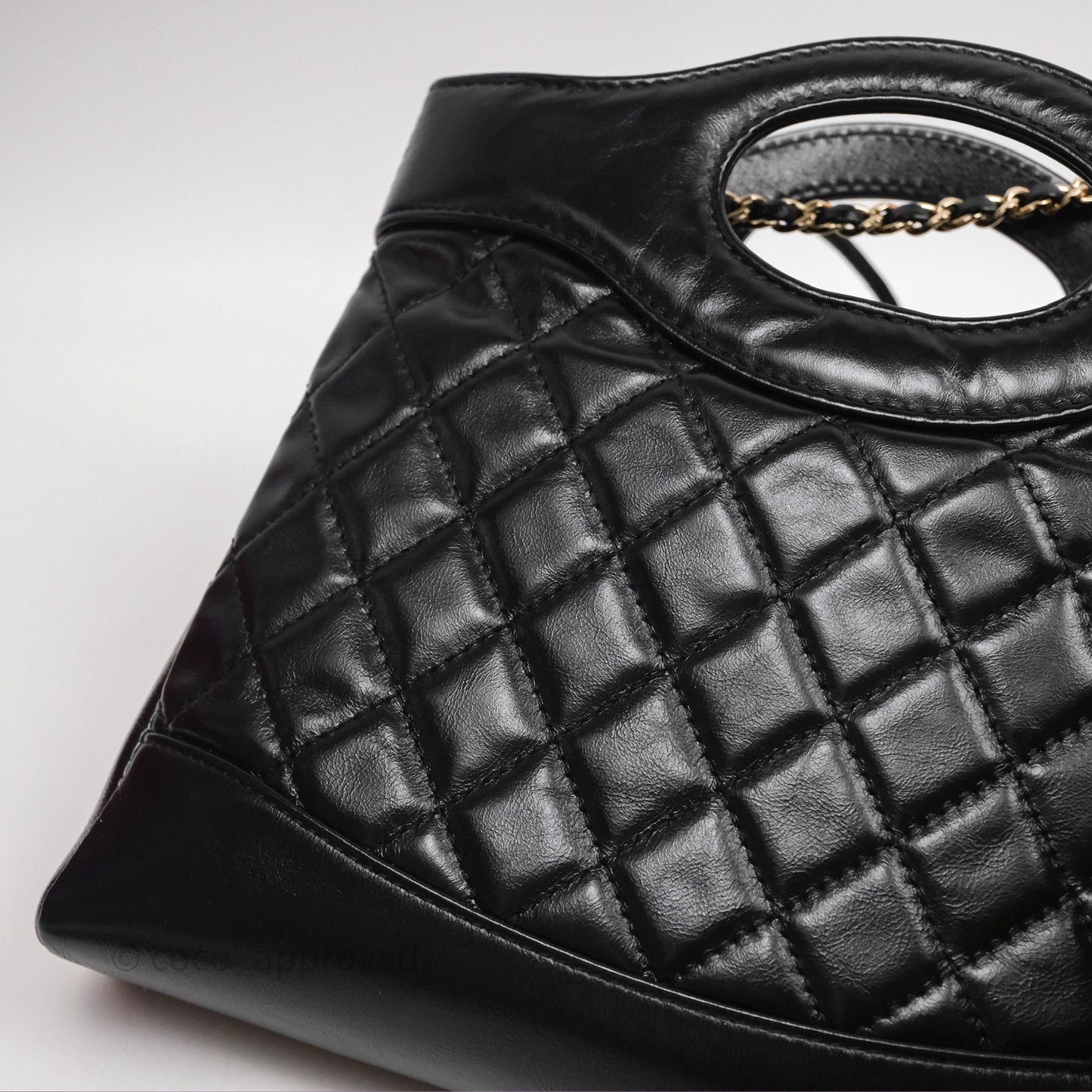 Chanel 31 Mini Black Shiny Lambskin Gold Hardware