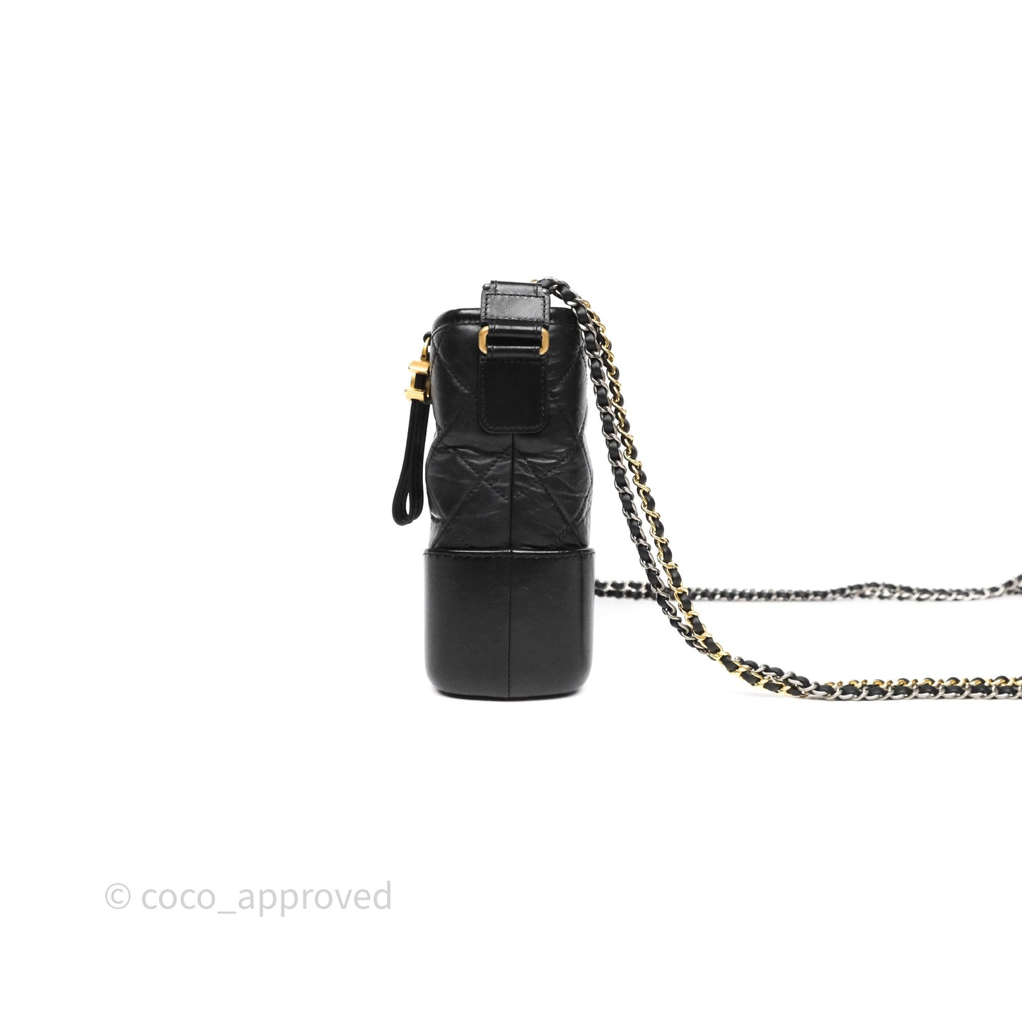 Chanel New Medium Gabrielle Hobo Quilted Black Aged Calfskin