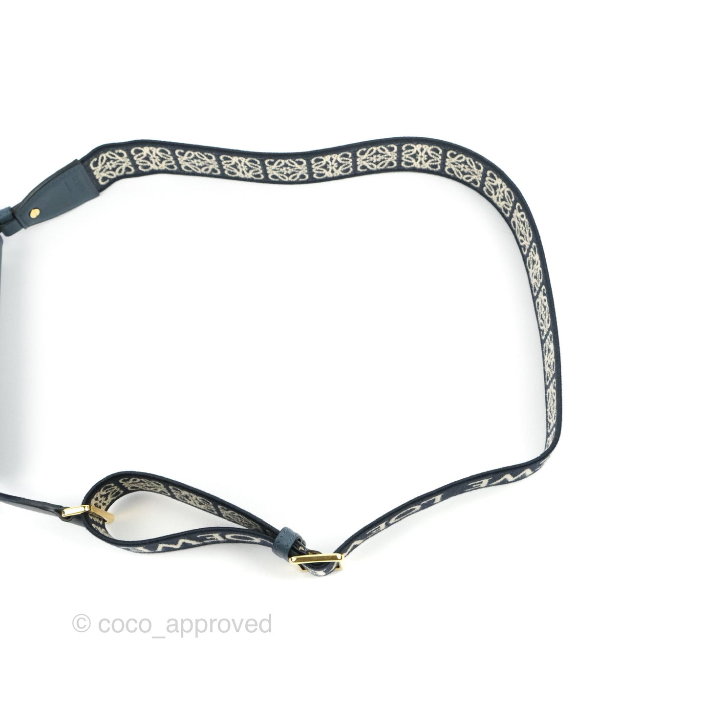 Loewe Mini Gate Dual bag Onyx Blue Soft Calfskin Jacquard Strap