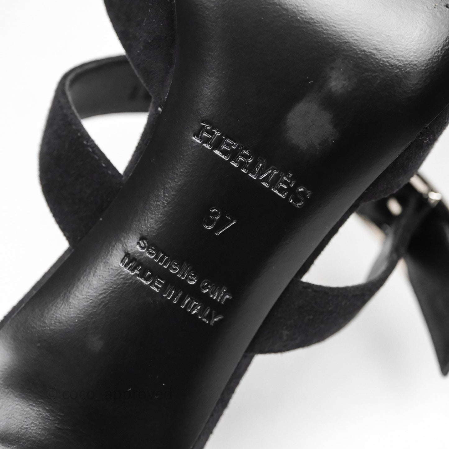 Hermès Suede Blink Black Size 37