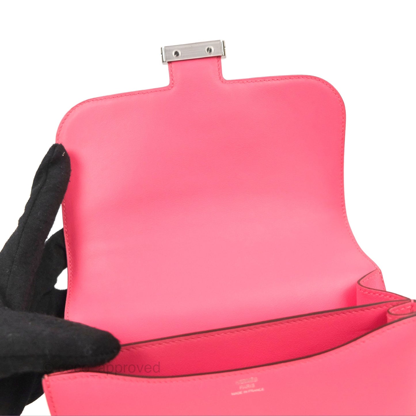 Hermès Constance Mini 18cm Rose Azalee Swift Palladium Hardware