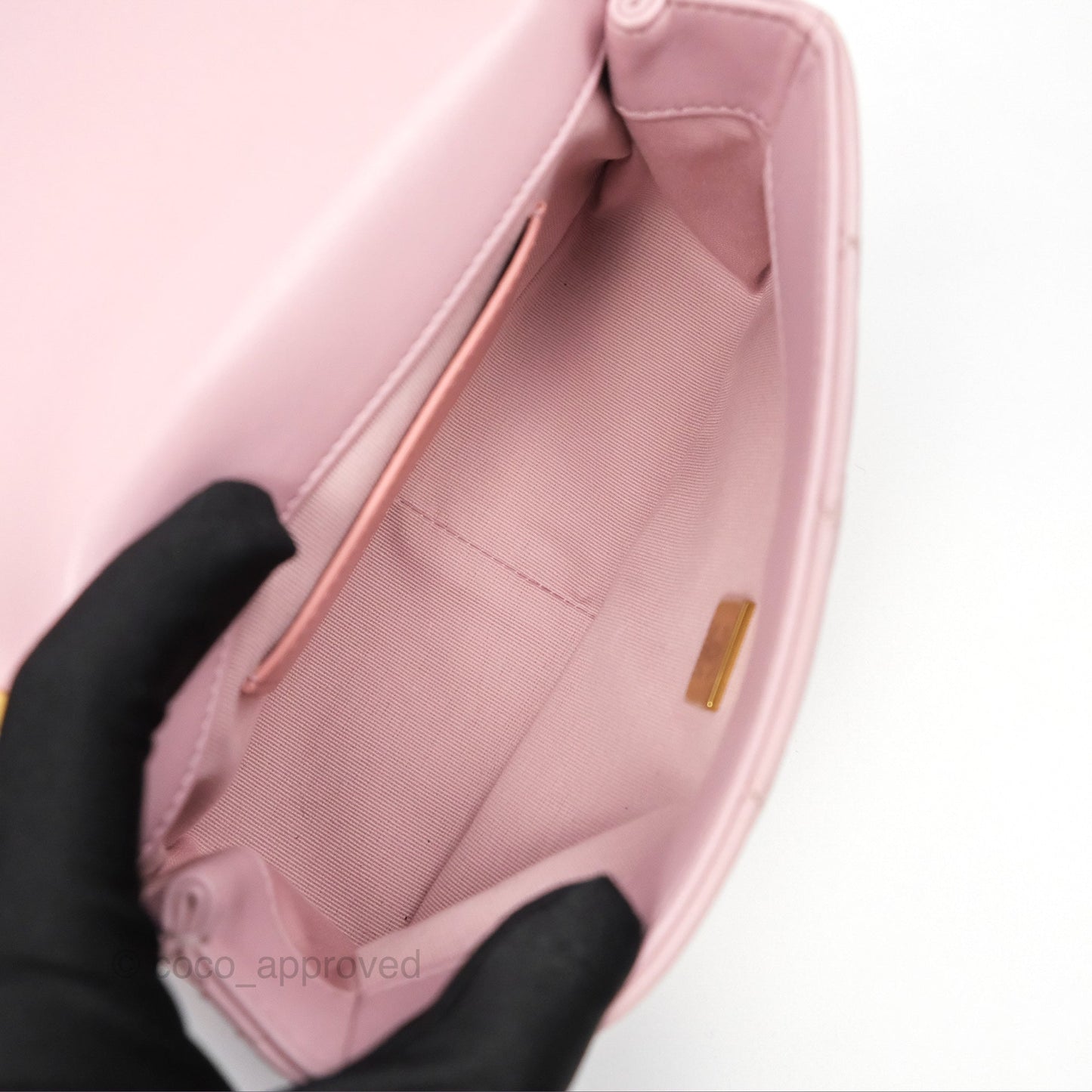 Chanel Flap Bag Dusty Pink Lambskin Aged Gold Hardware 24P