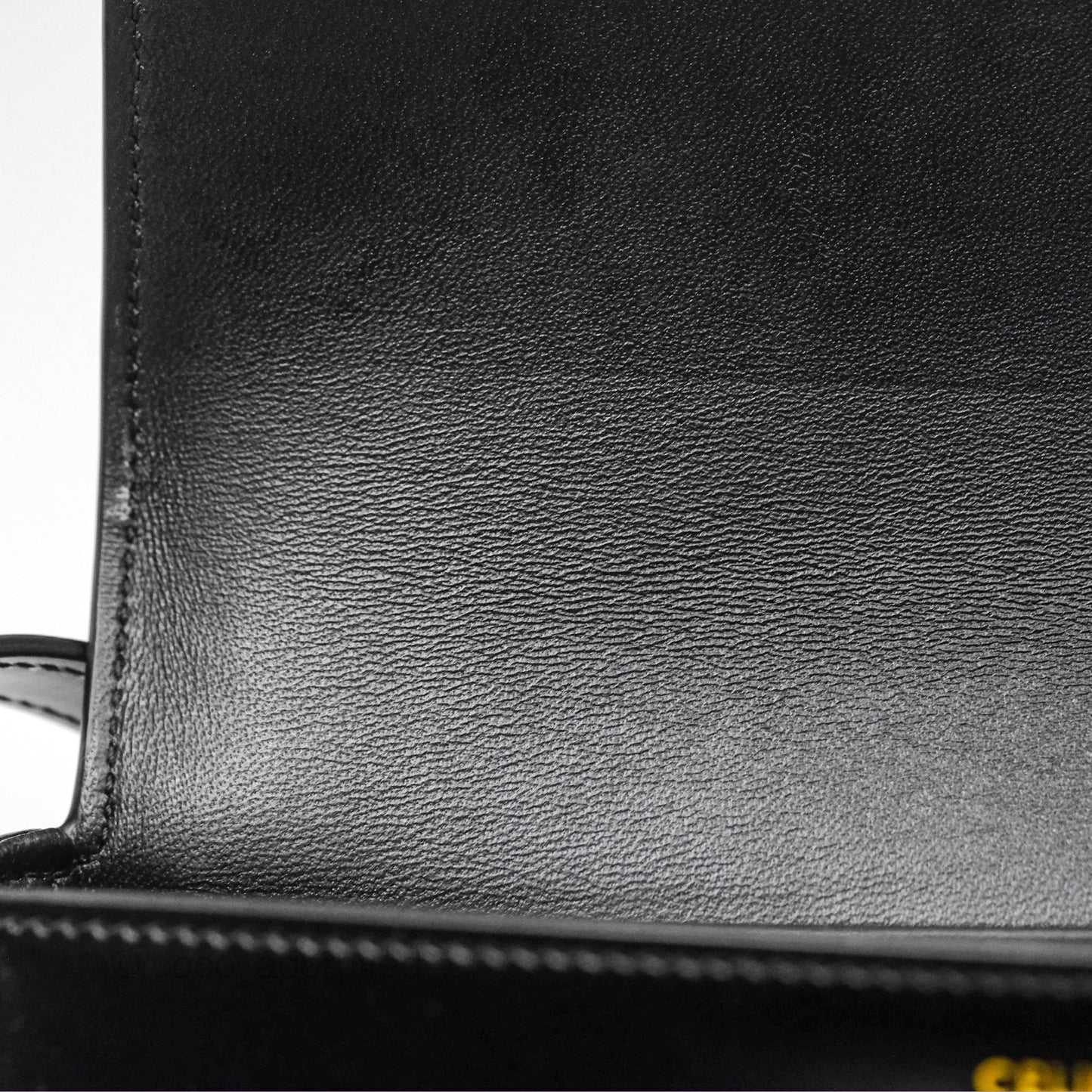 Celine Triomphe Shoulder Bag Black Calfskin