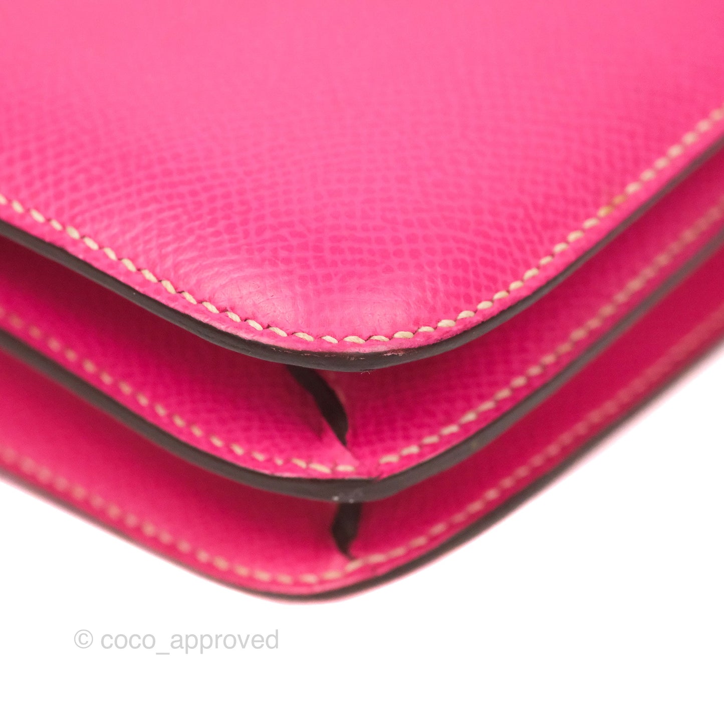 Hermès Constance Mini 18cm Rose Tyrien Epsom Palladium Hardware