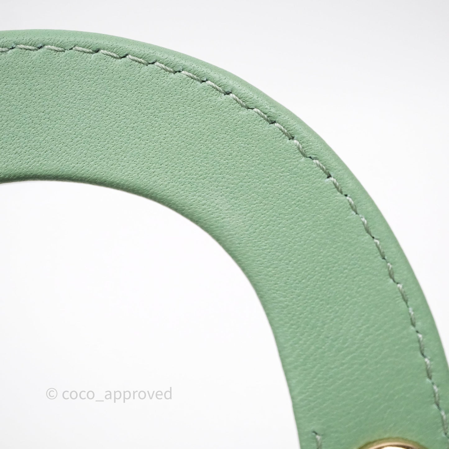 Christian Dior Micro Lady Dior Green Lambskin Cannage Gold Hardware