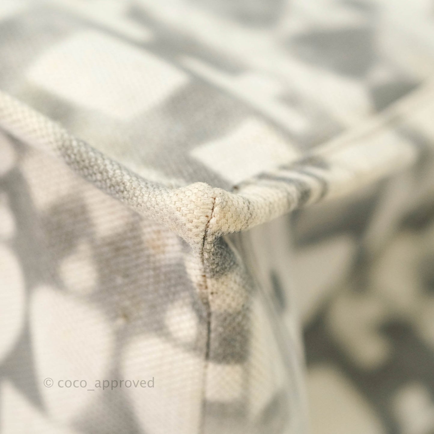 Chanel Print Fabric Tote Ruthenium Hardware