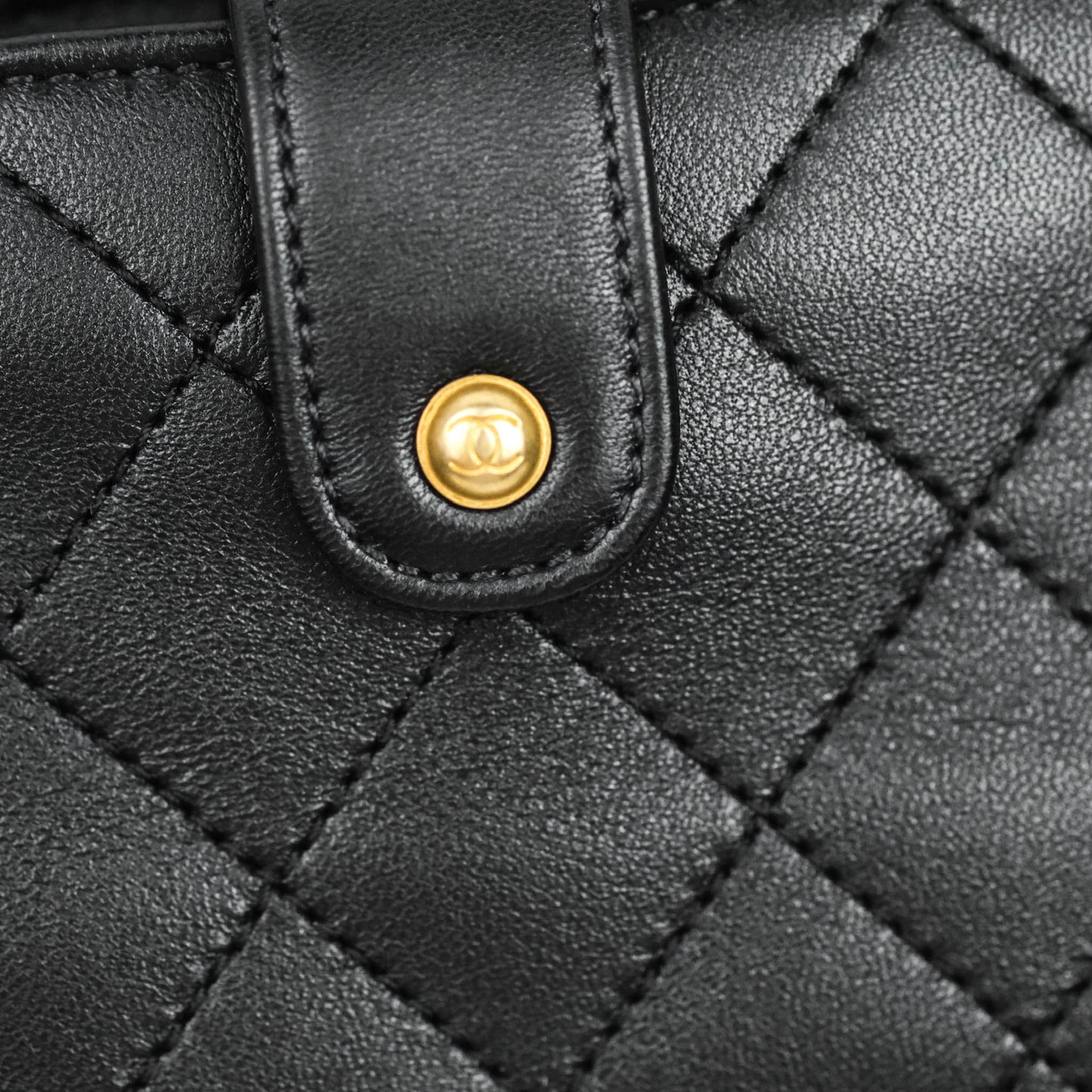 Chanel Large Circular Handle Bowling Bag Caviar Black Aged Gold Hardware