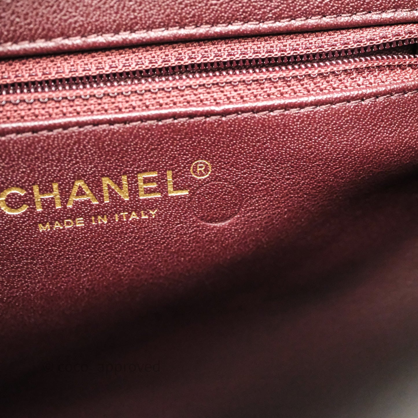 Chanel Quilted Filigree Backpack Purple Iridescent Burgundy Caviar Aged Gold Hardware