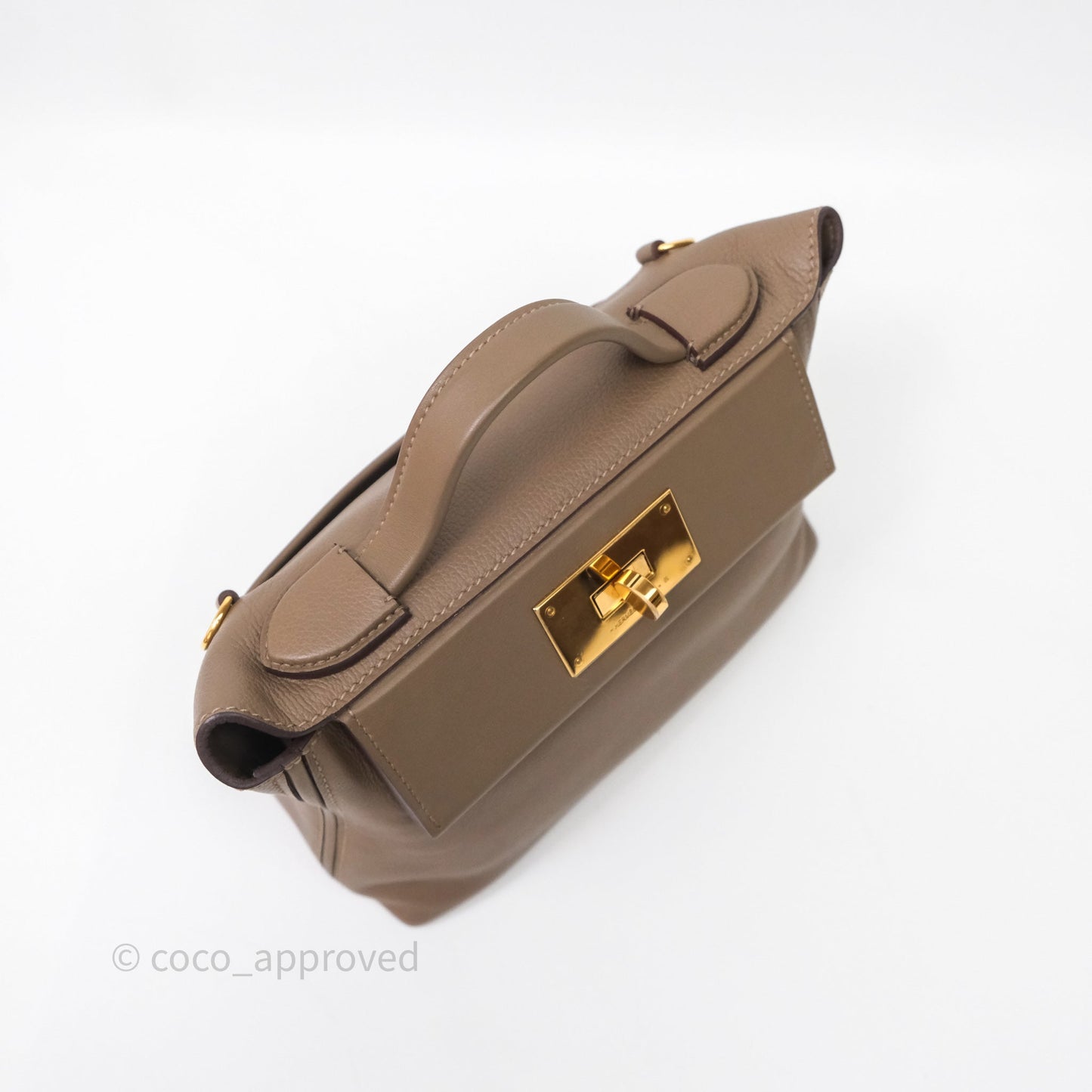 Hermès 24/24 21 Mini Etoupe 18 Evercolor/Swift Gold Hardware