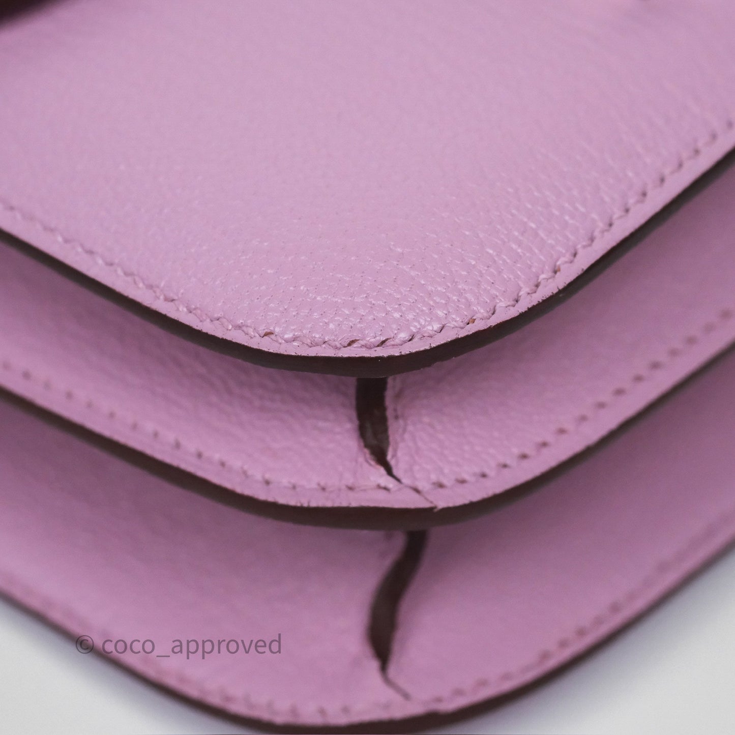 Hermès Constance Mini 18cm Mauve Sylvestre X9 Chevre Mysore Palladium Hardware