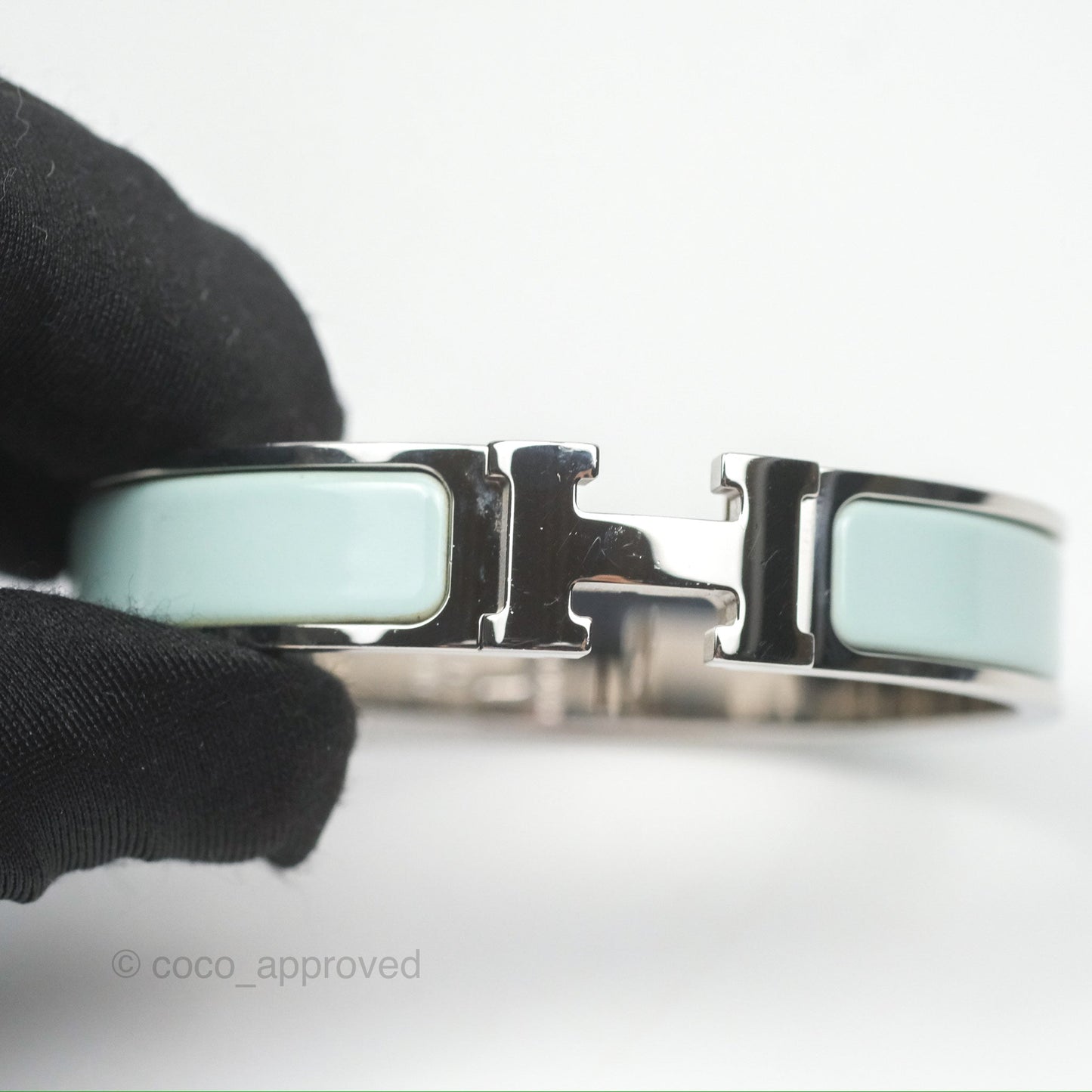Hermès Clic H Bracelet Mint Palladium Hardware PM