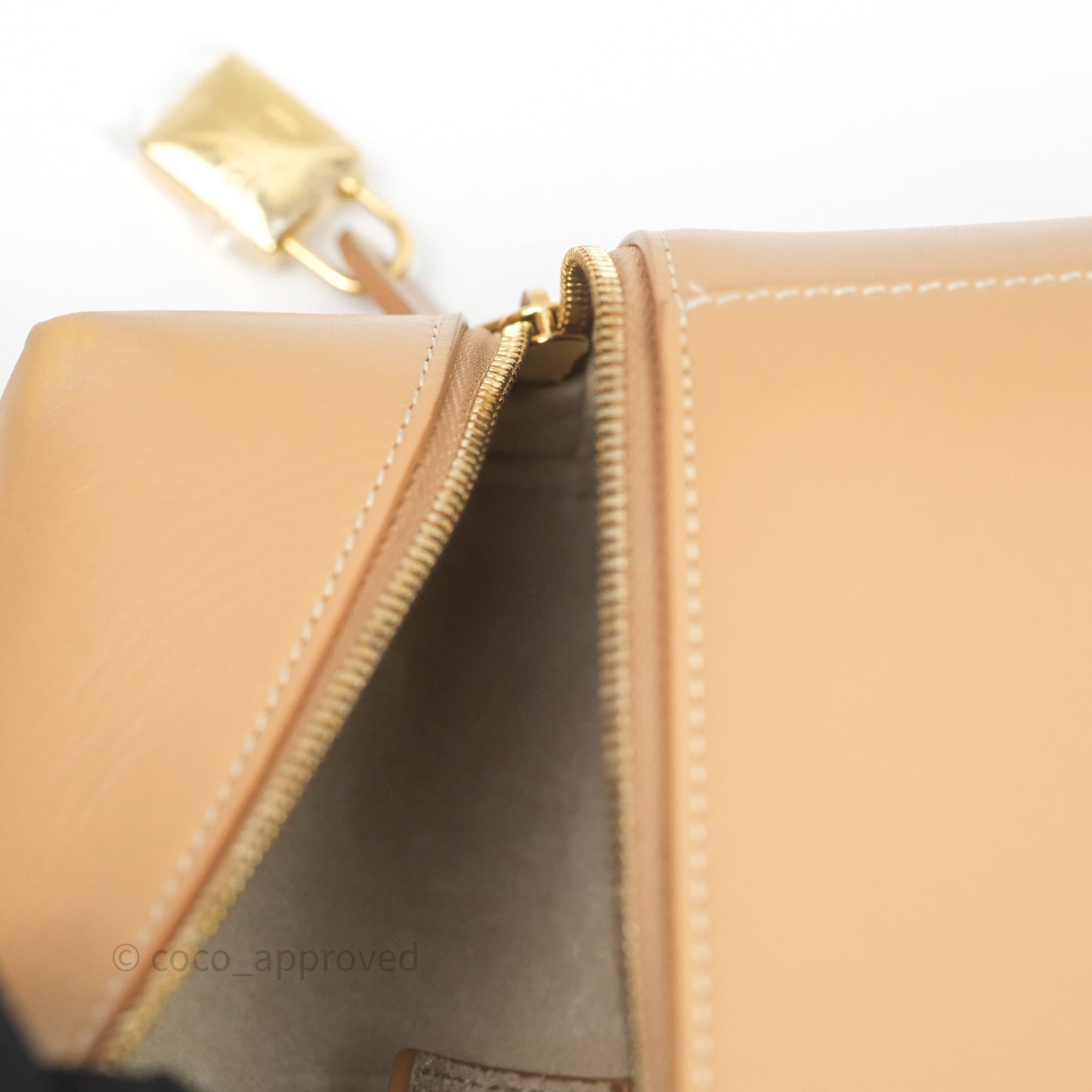 Loro Piana Extra Bag L27 Light Bamboo Calfskin Gold Hardware