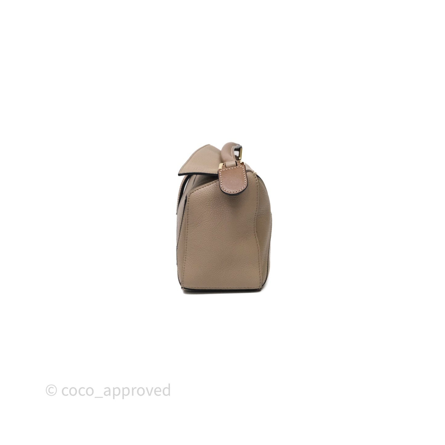 Loewe Small Puzzle Bag Sand Mink Grained Calfskin Gold Hardware