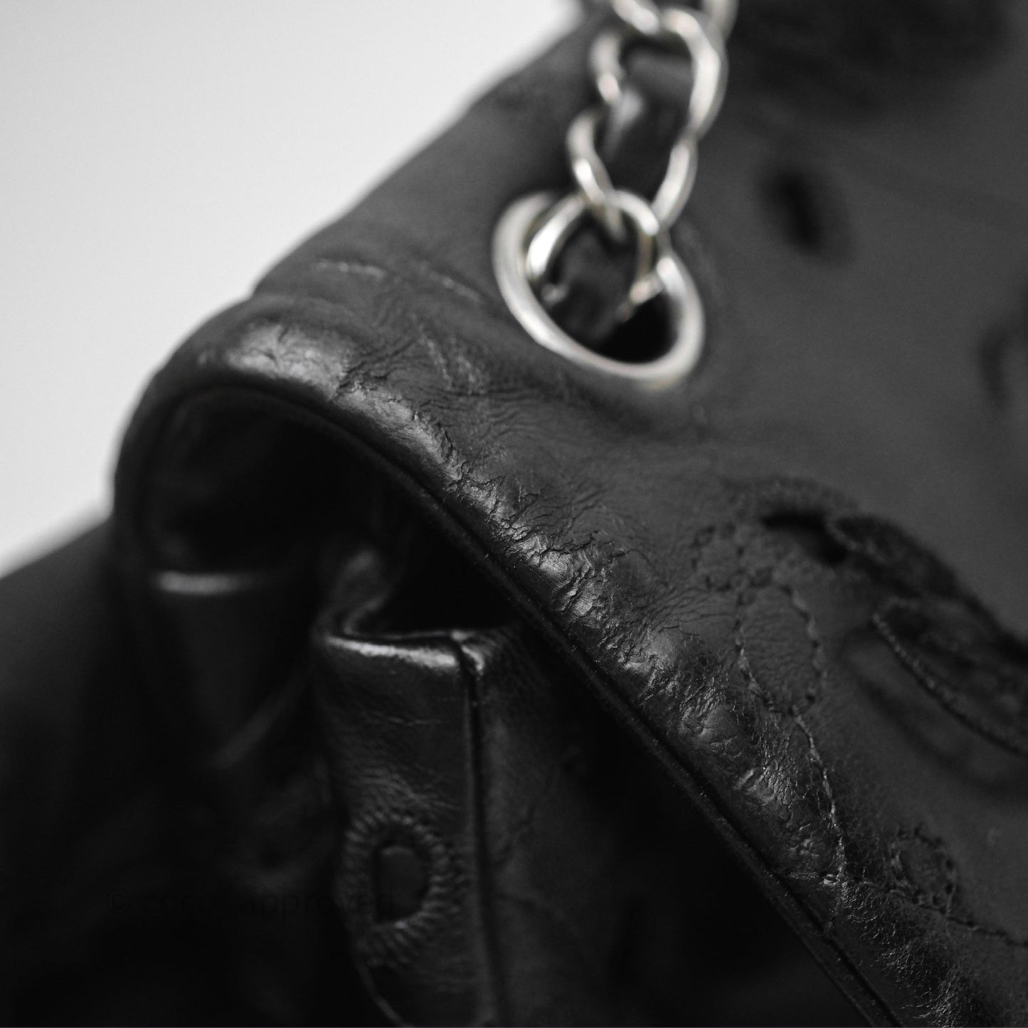 Chanel Embroidered Butterfly Flap Black Lambskin Ruthenium Hardware
